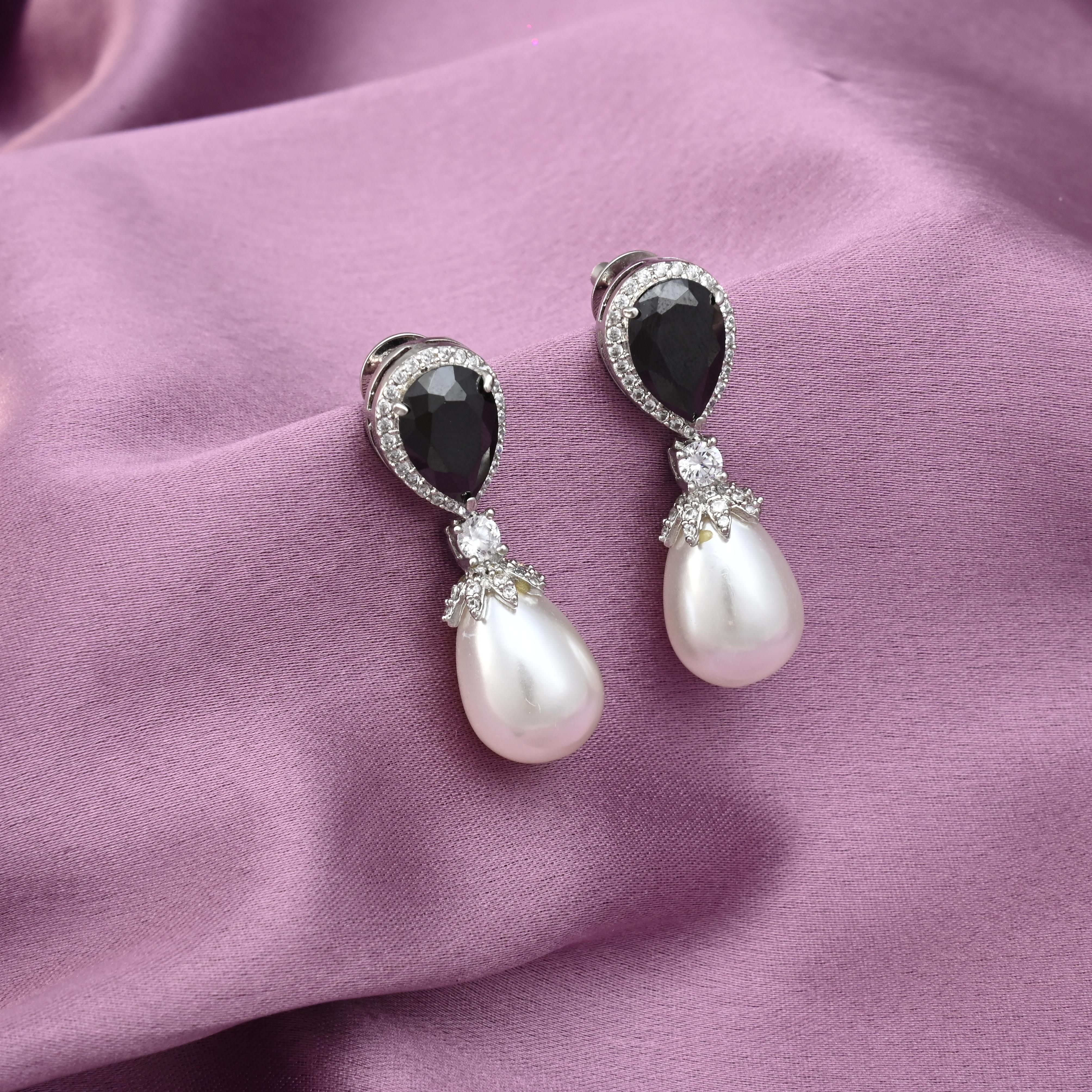 Colorful Pearl Drop Earrings