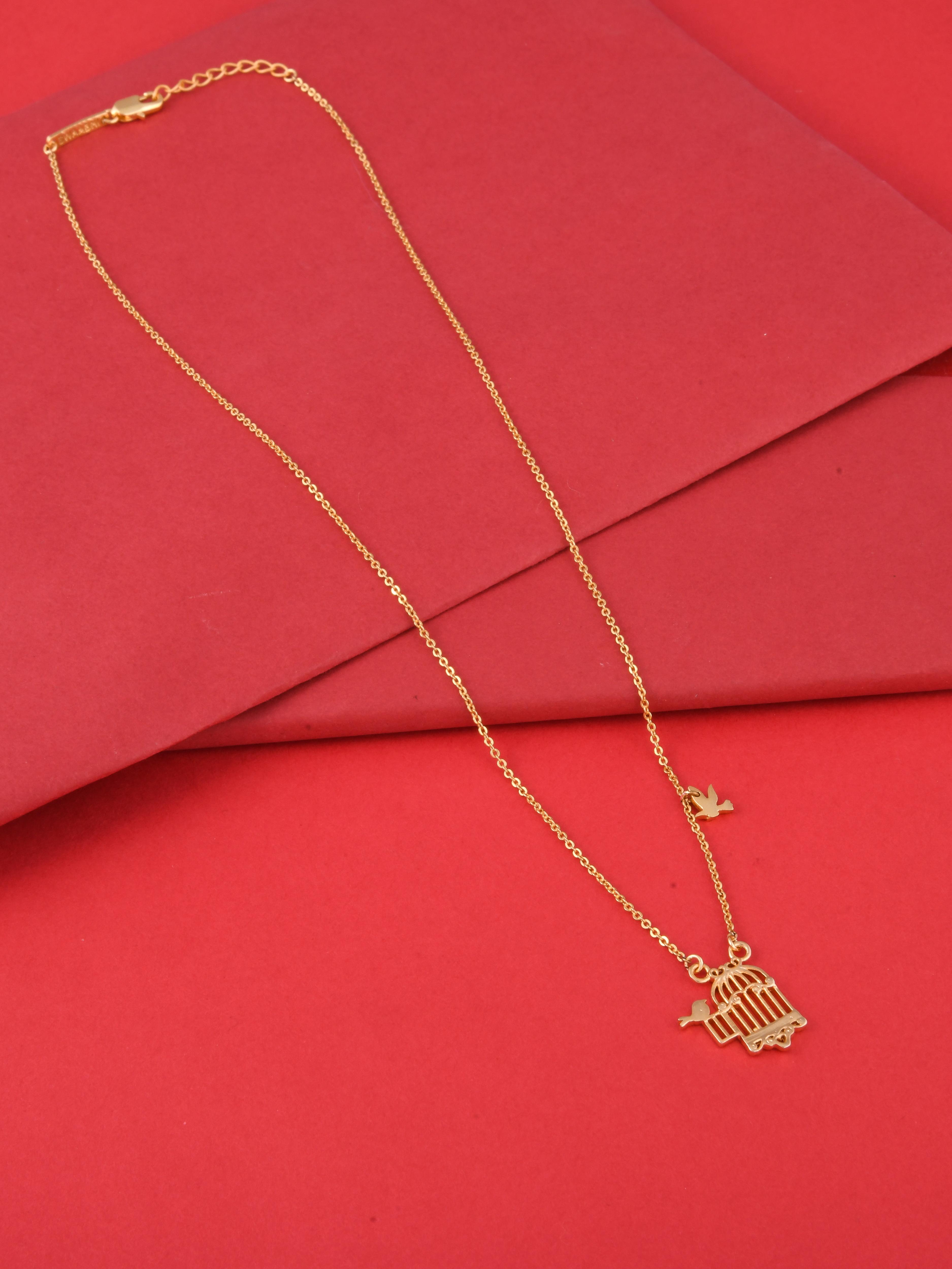 Bird Cage Pendant Necklace