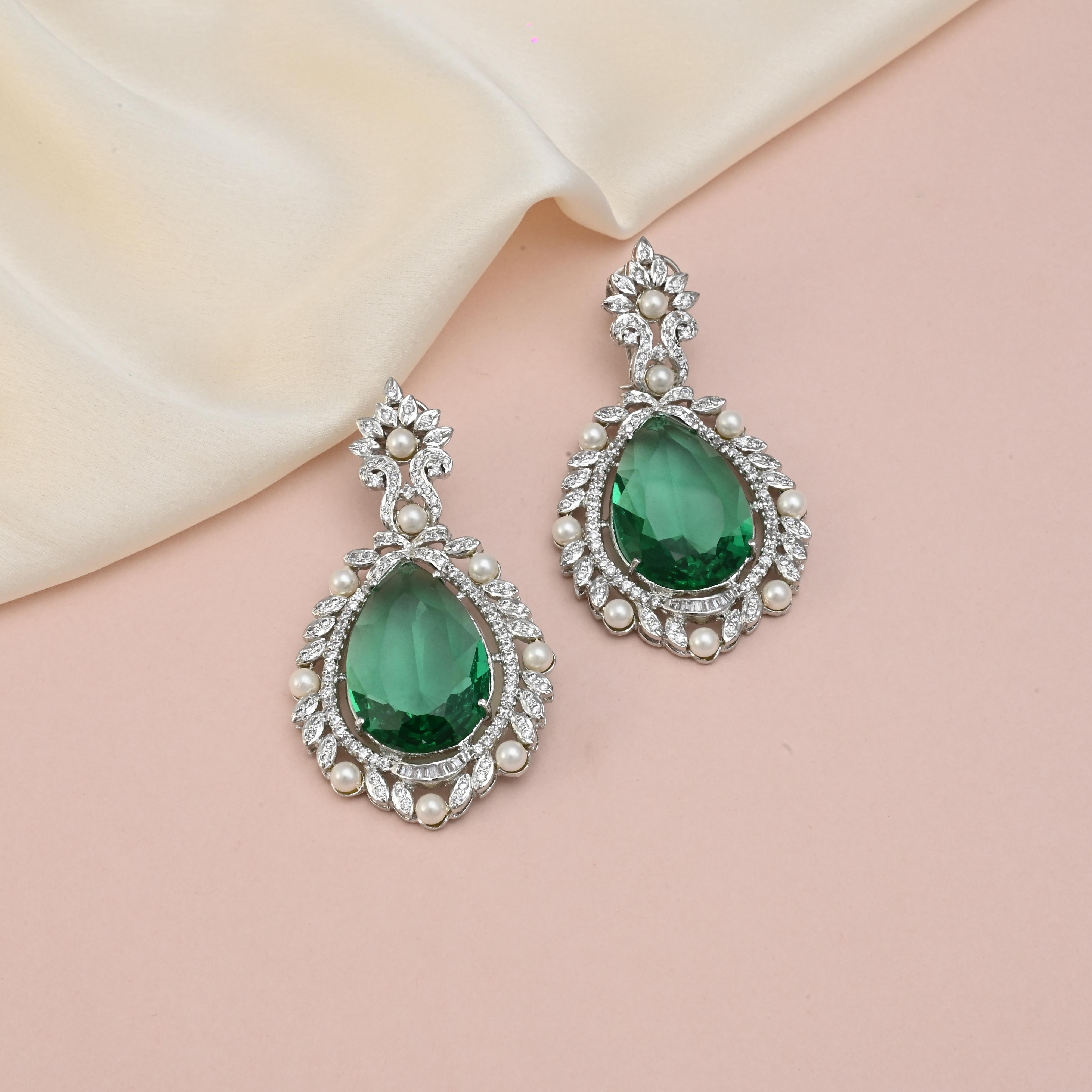 Sitara Statement CZ Earrings