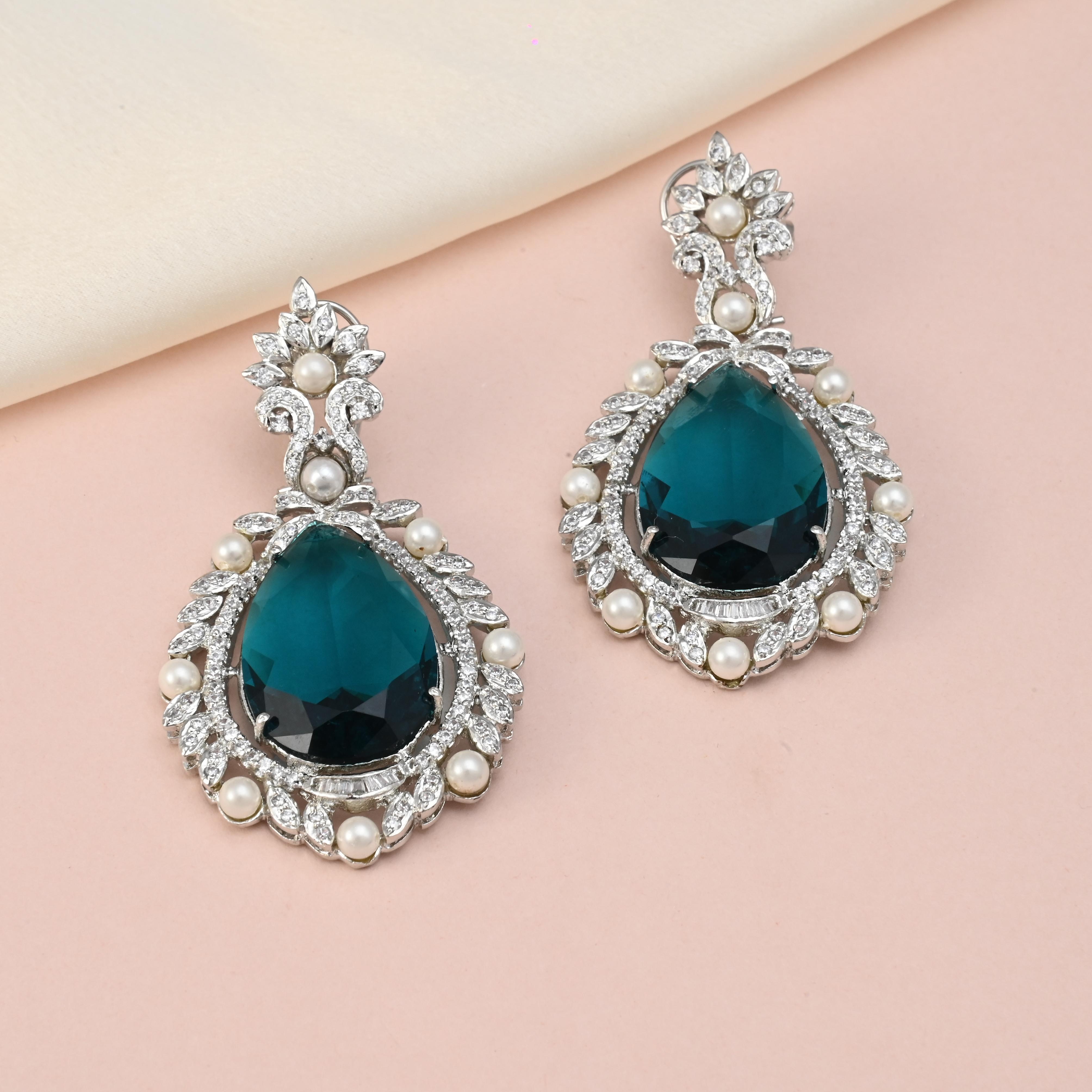 Sitara Statement CZ Earrings