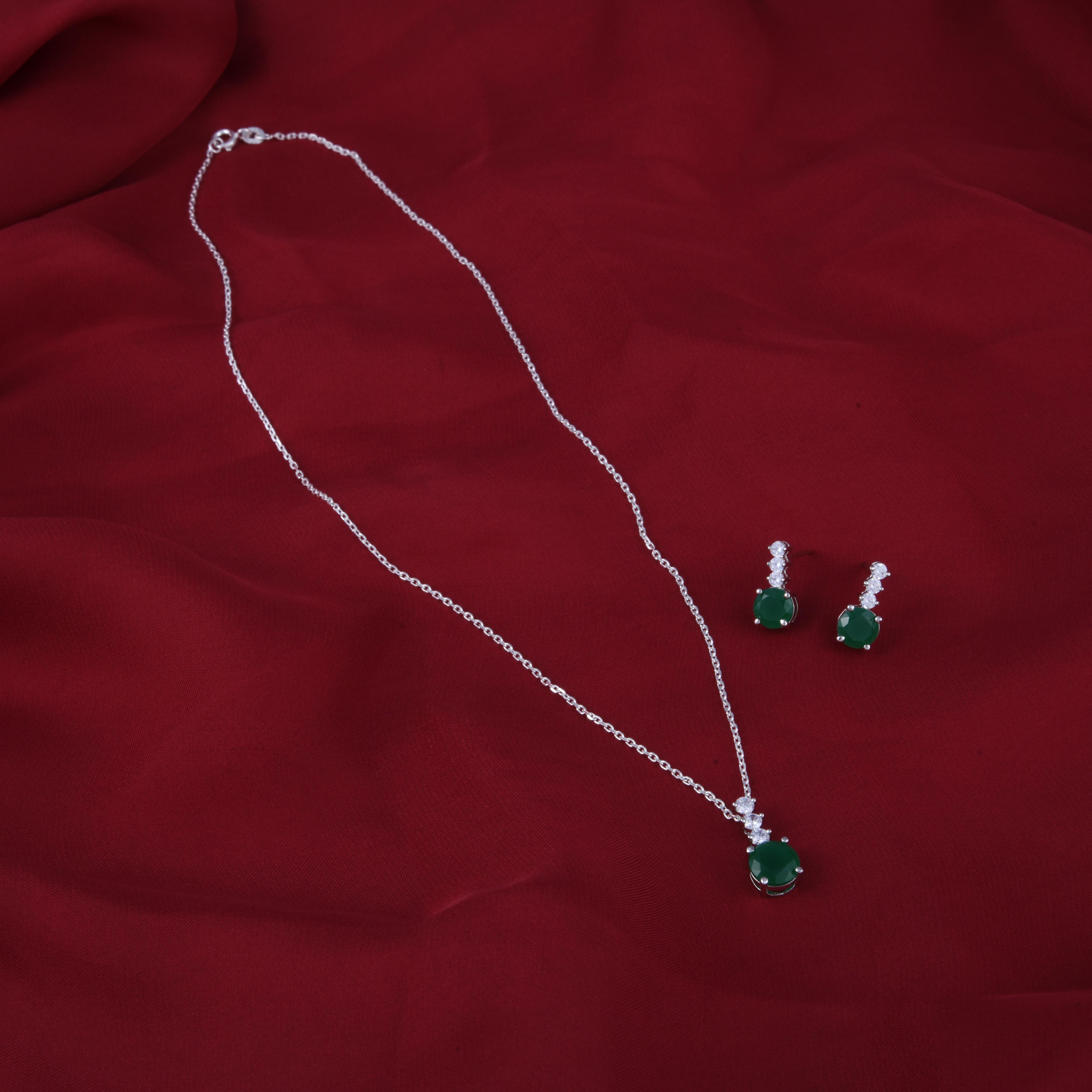 Kiyara CZ Stone Pendent Set