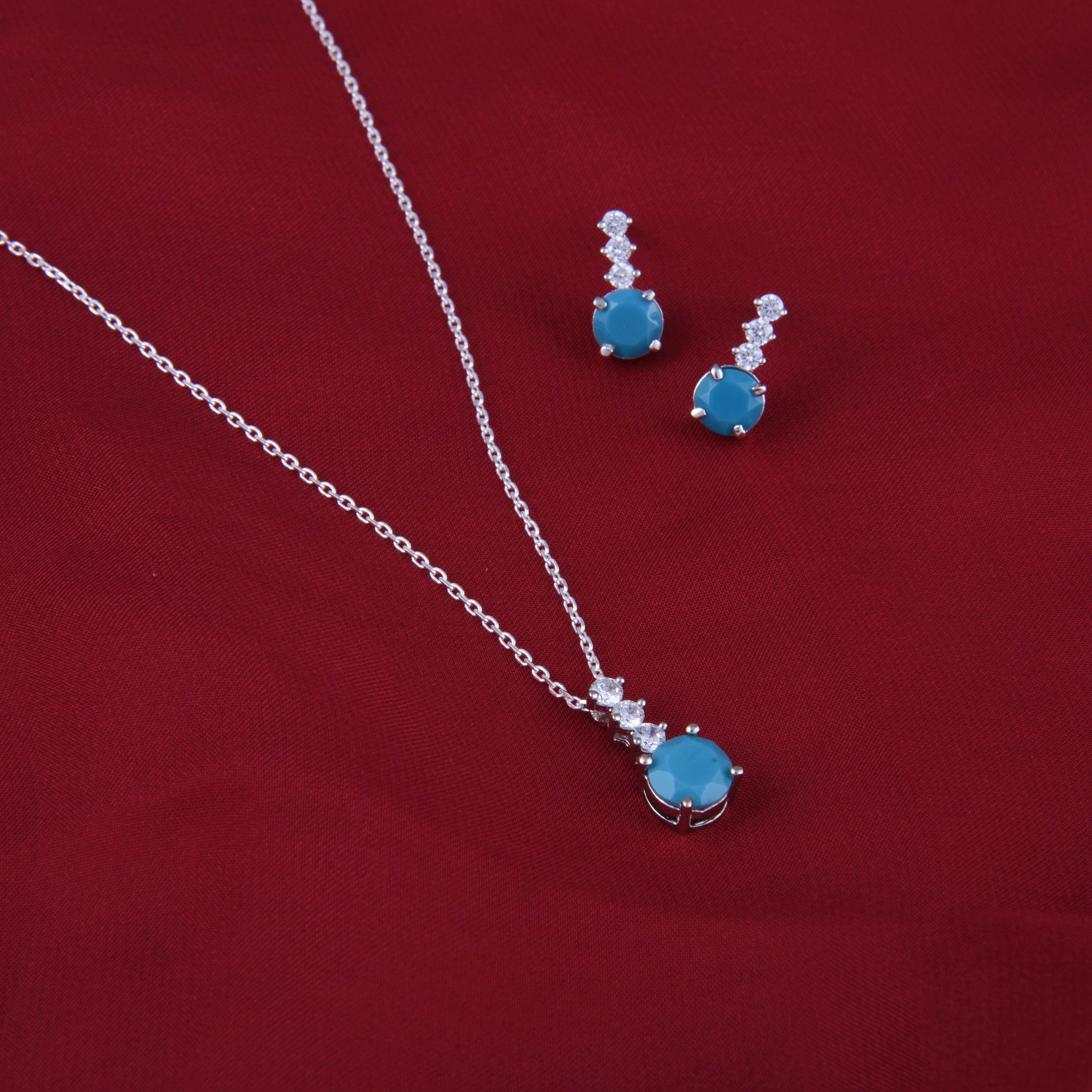 Kiyara CZ Stone Pendent Set