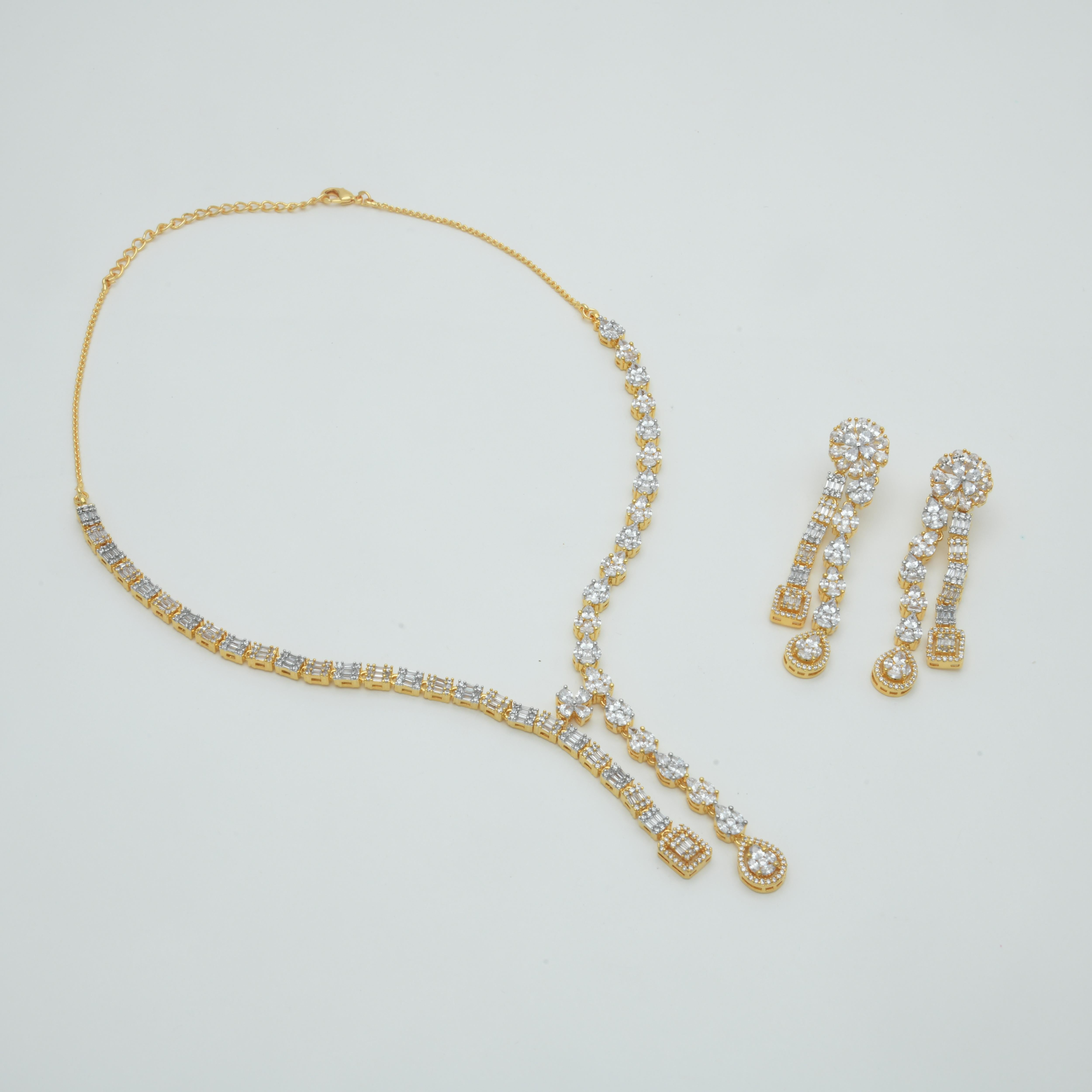 Aashi Asymmetric CZ Necklace