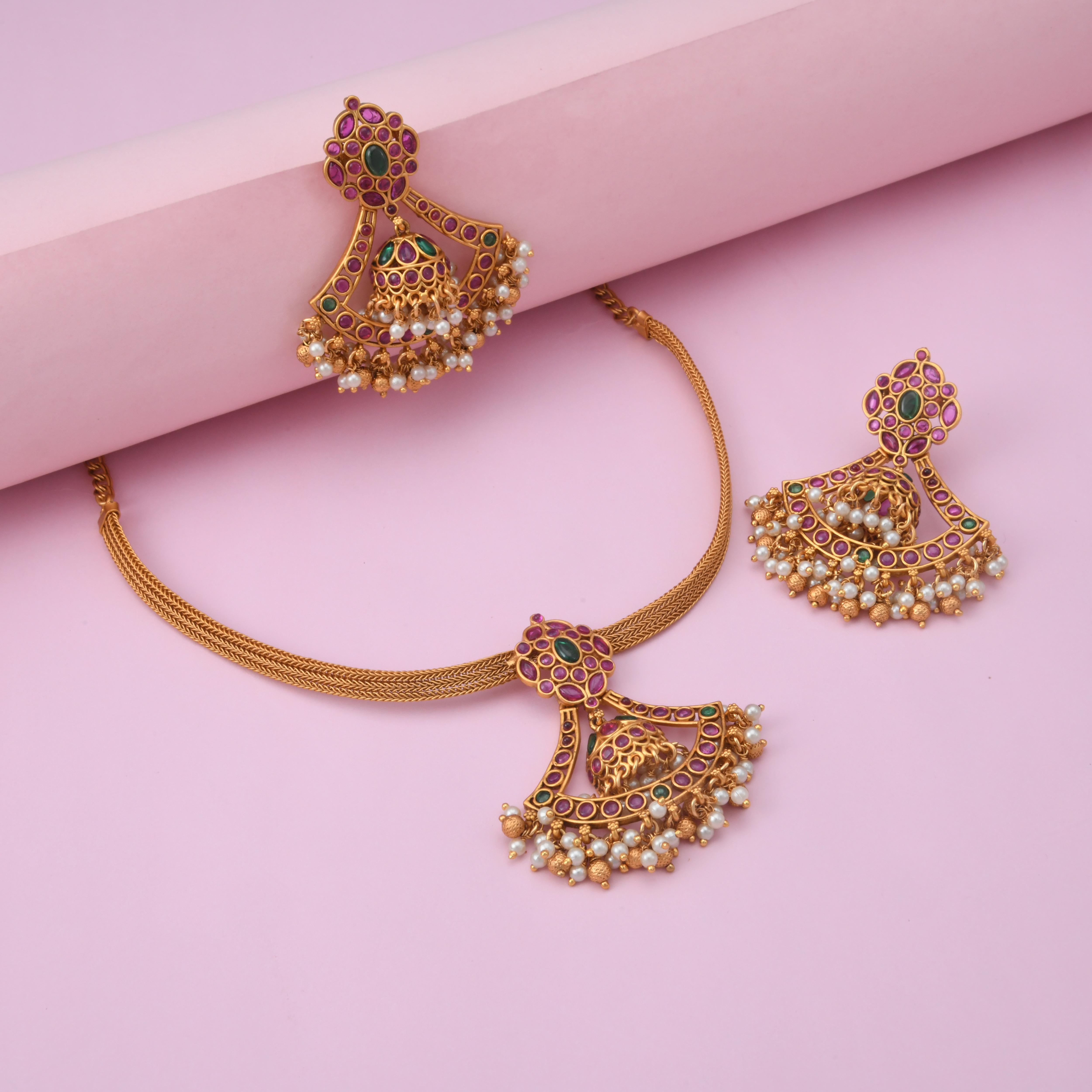 Neeti Temple Necklace Set