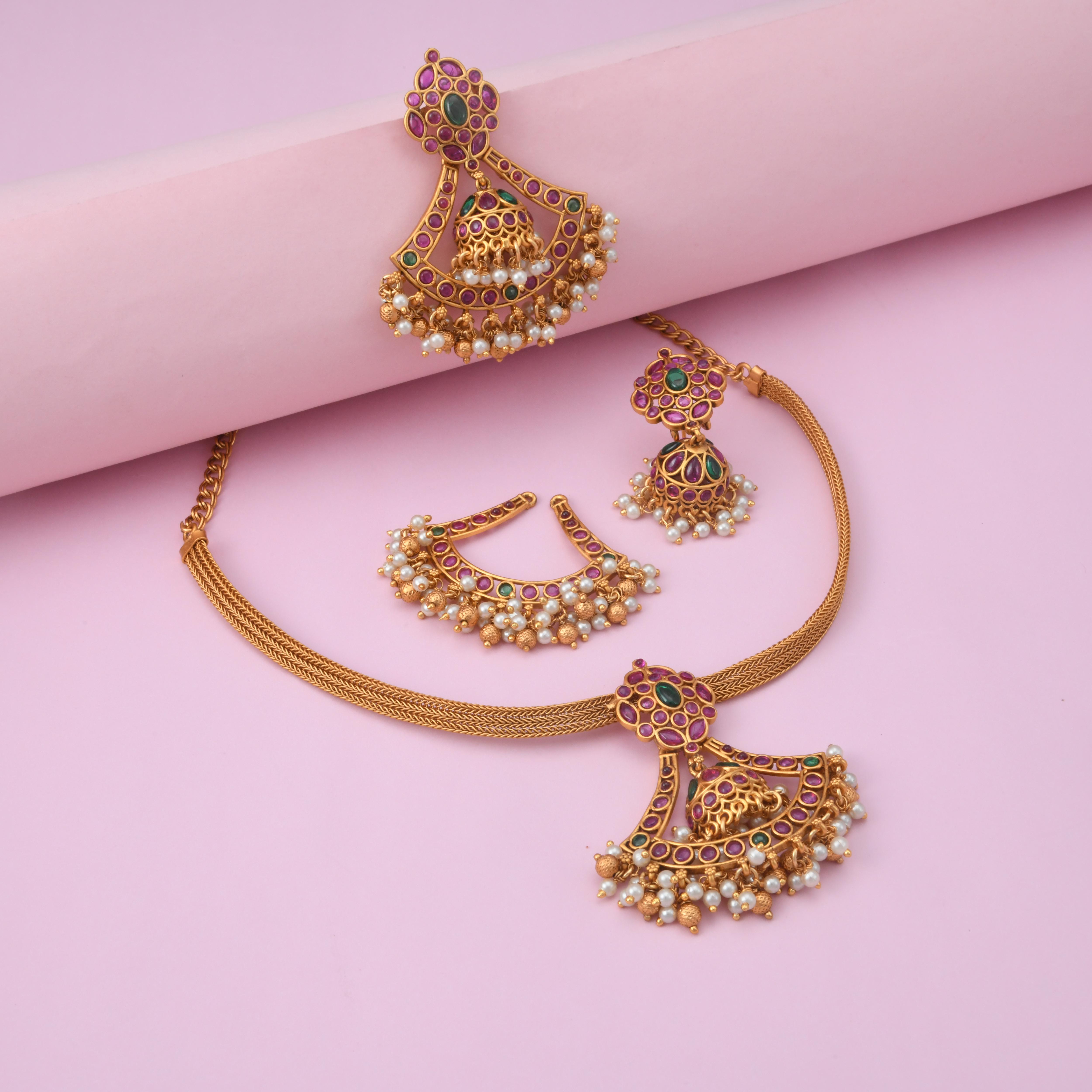 Neeti Temple Necklace Set