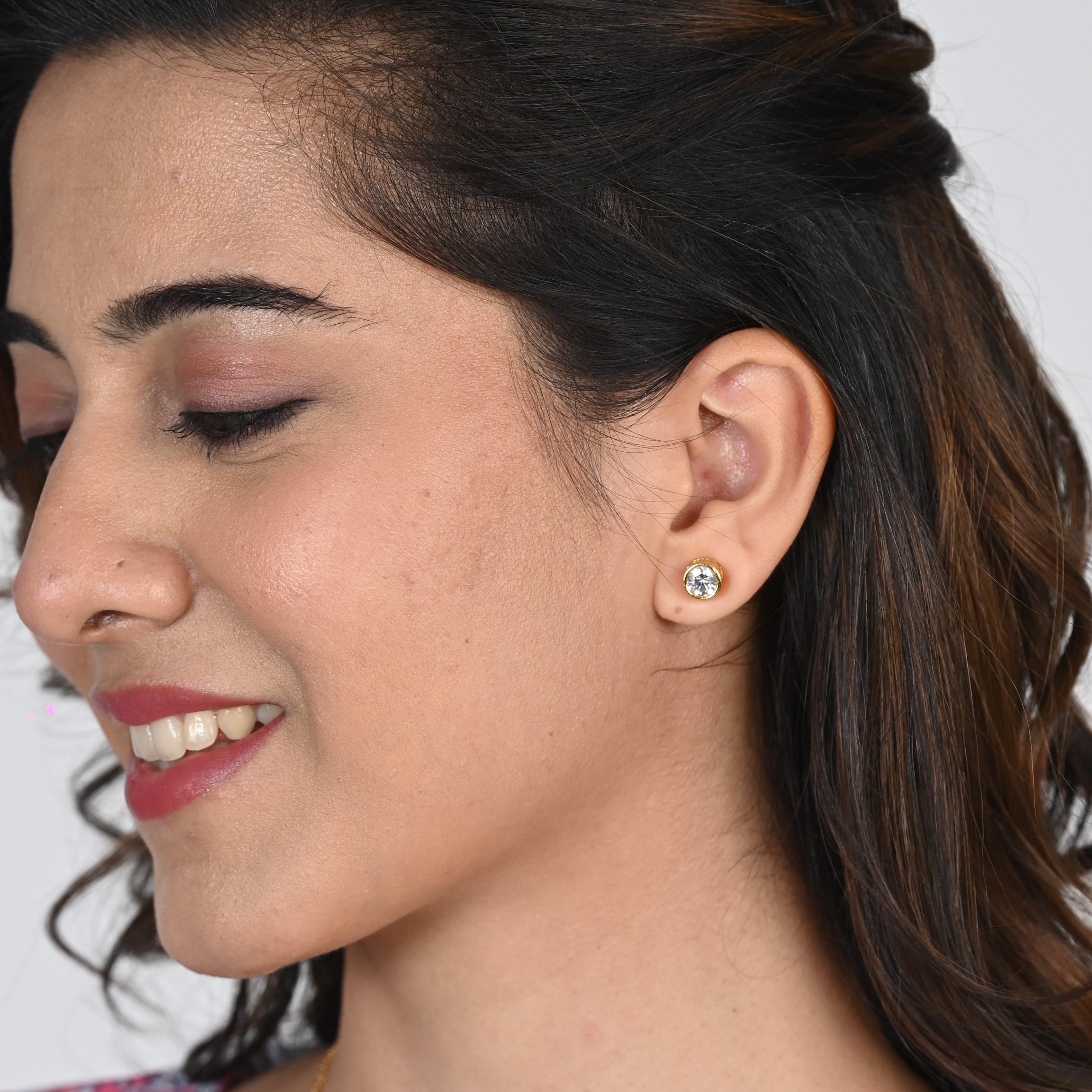 Dainty Diamond Stud Earrings