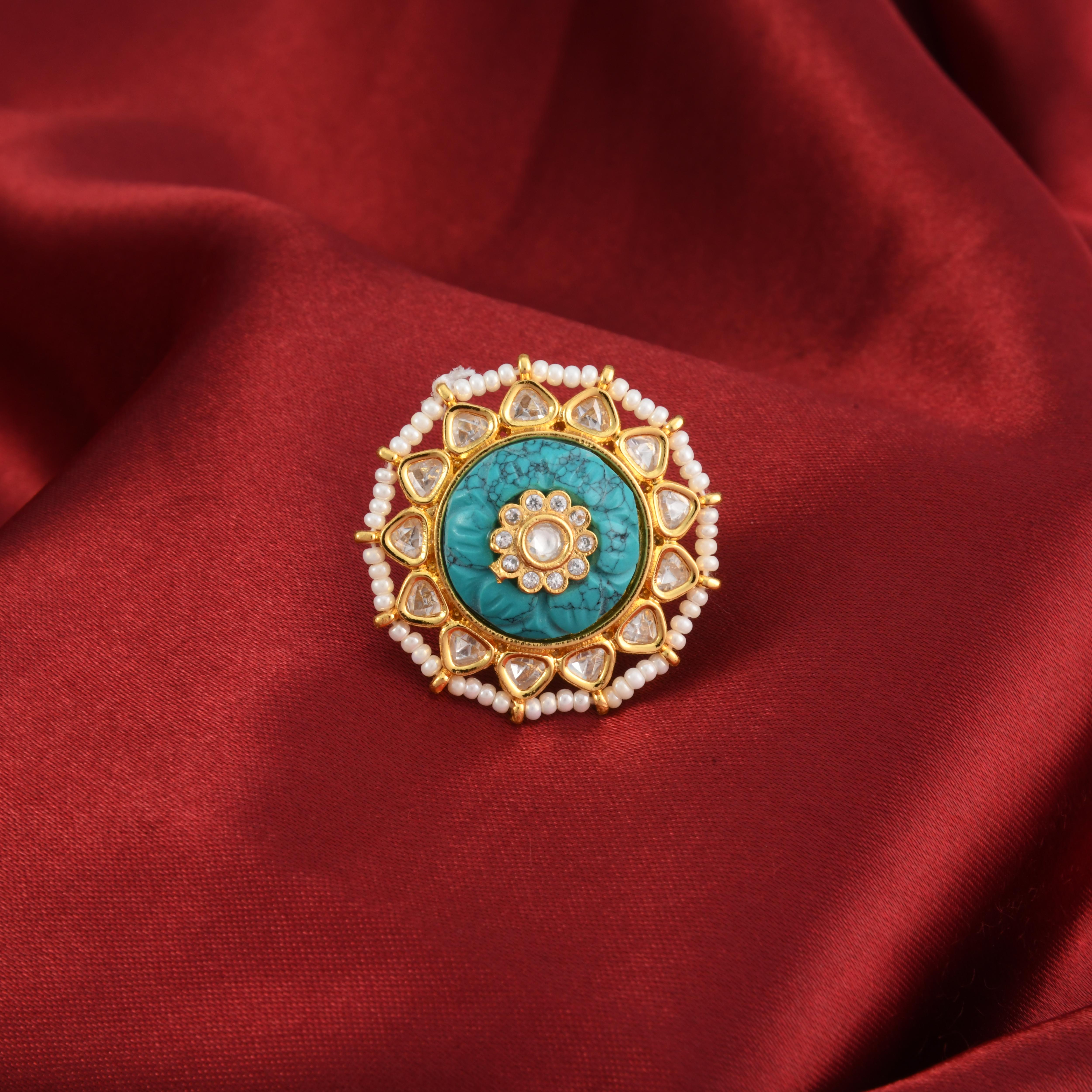 Malini Kundan Ring