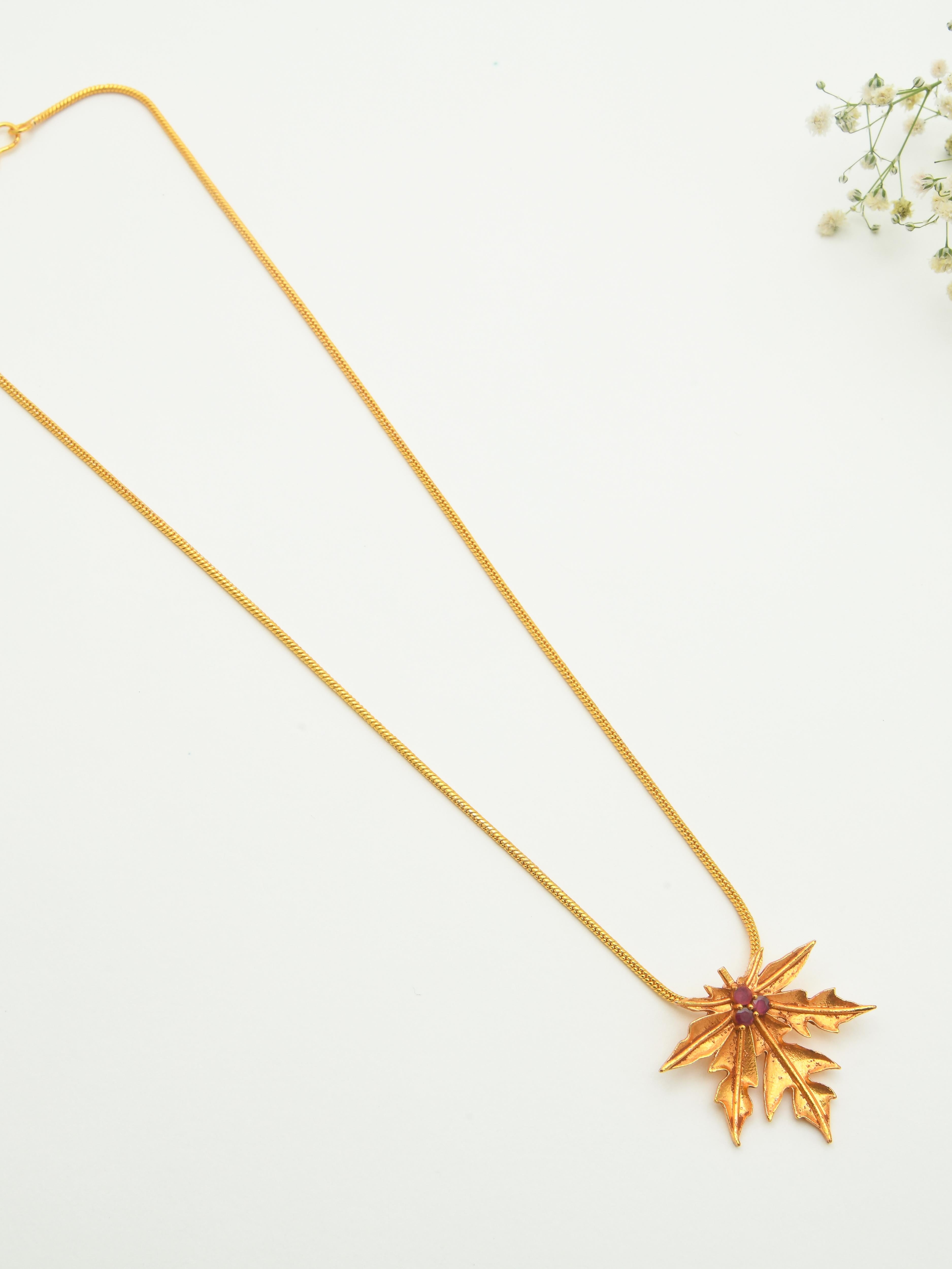 Papaya Pendant Necklace
