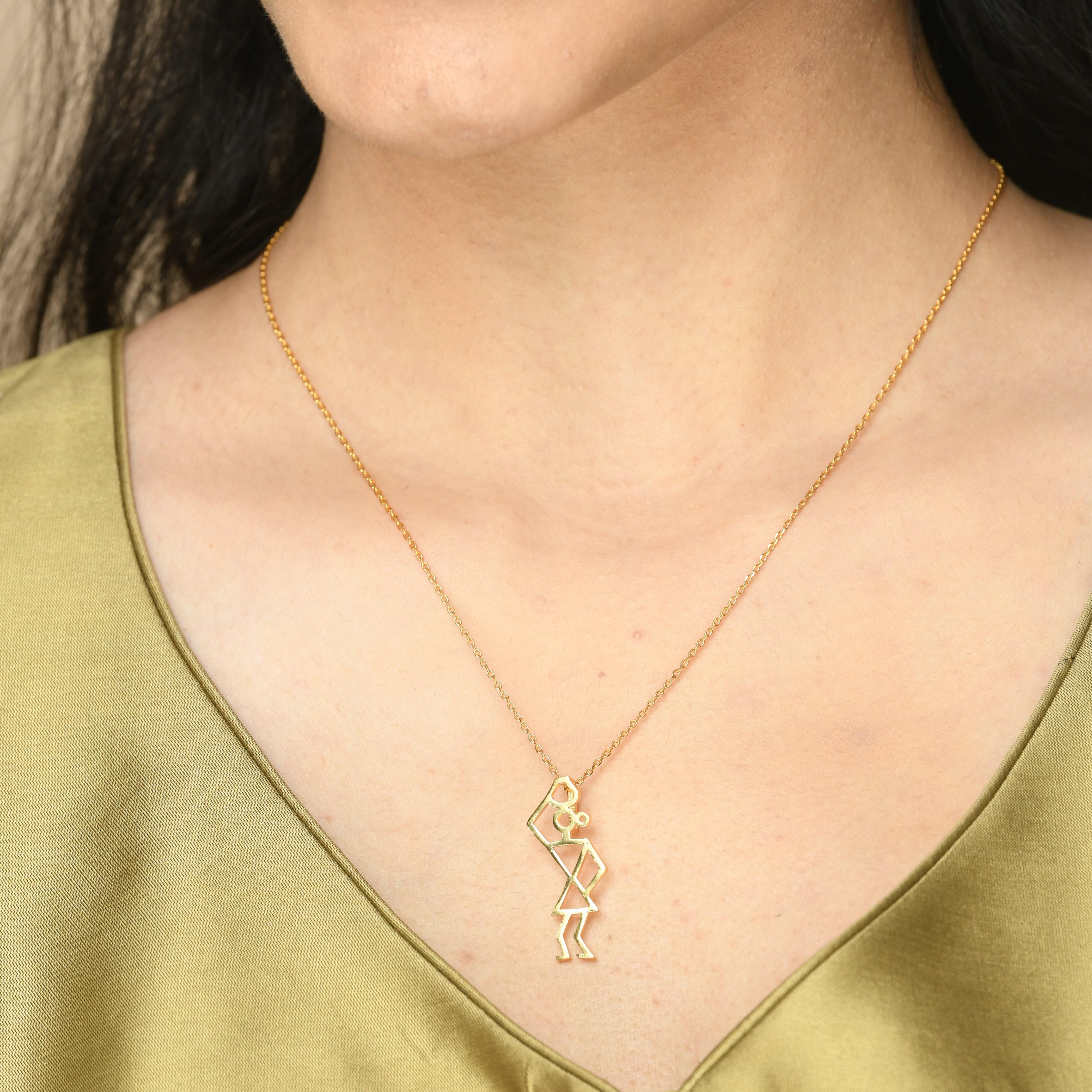 Handi Warli Pendant Necklace