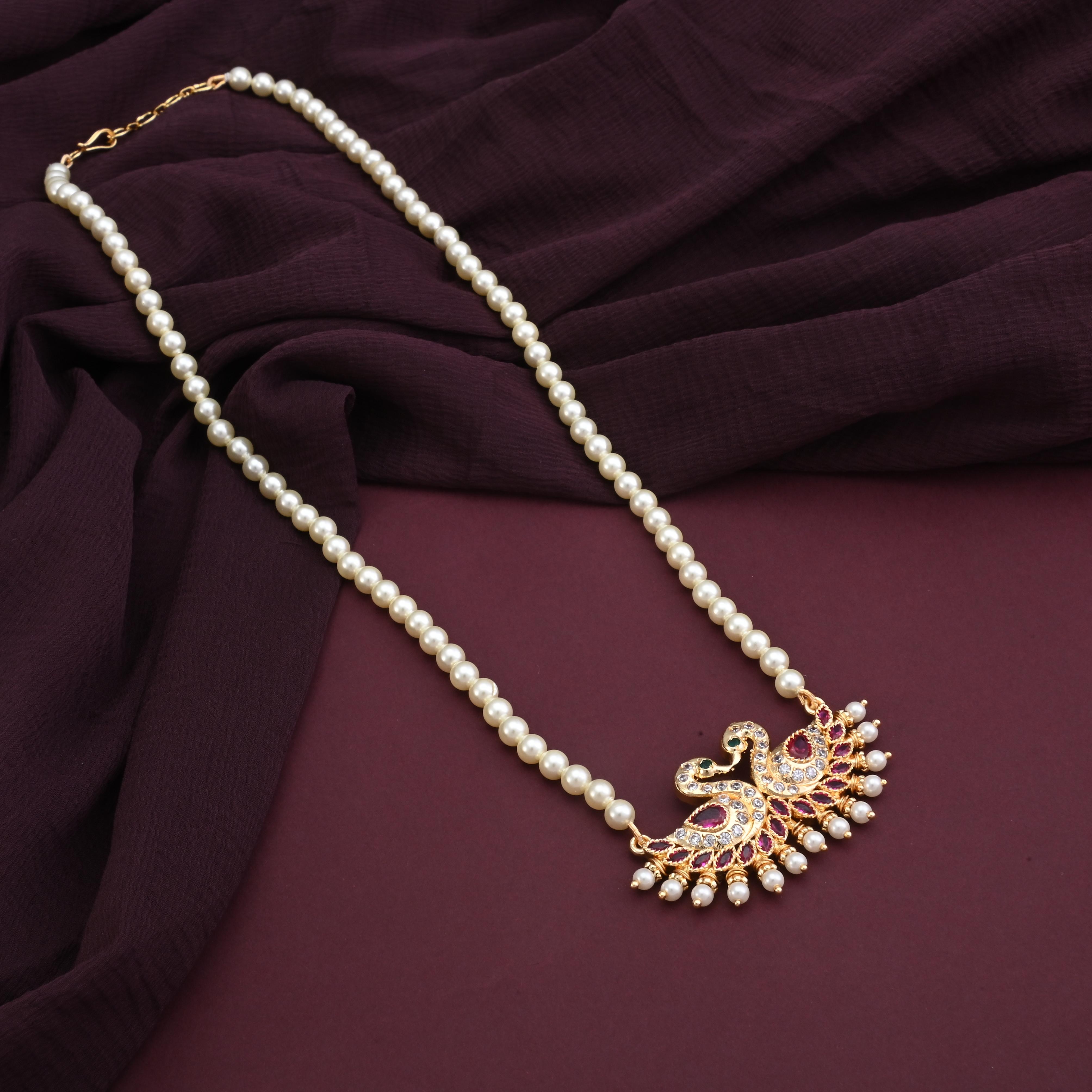 Maharashtrian Mayuri Pearl Necklace