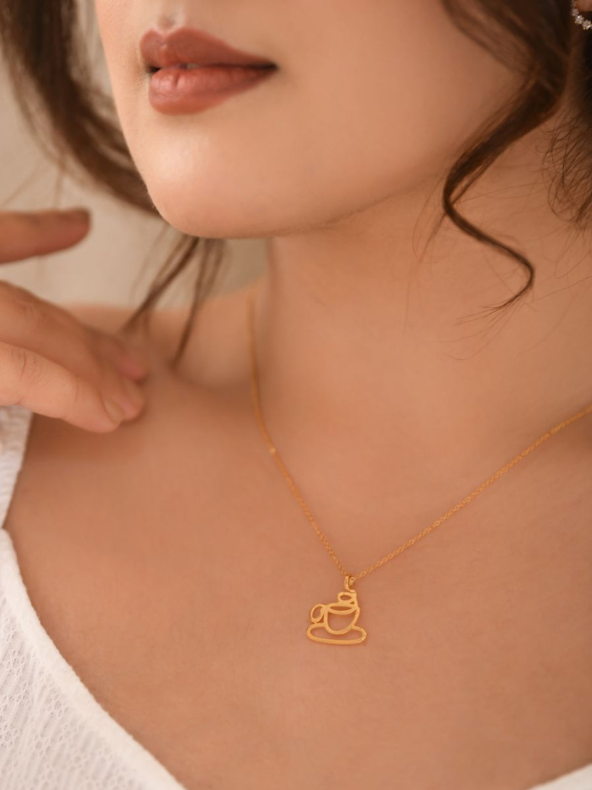 Coffee Pendant Necklace