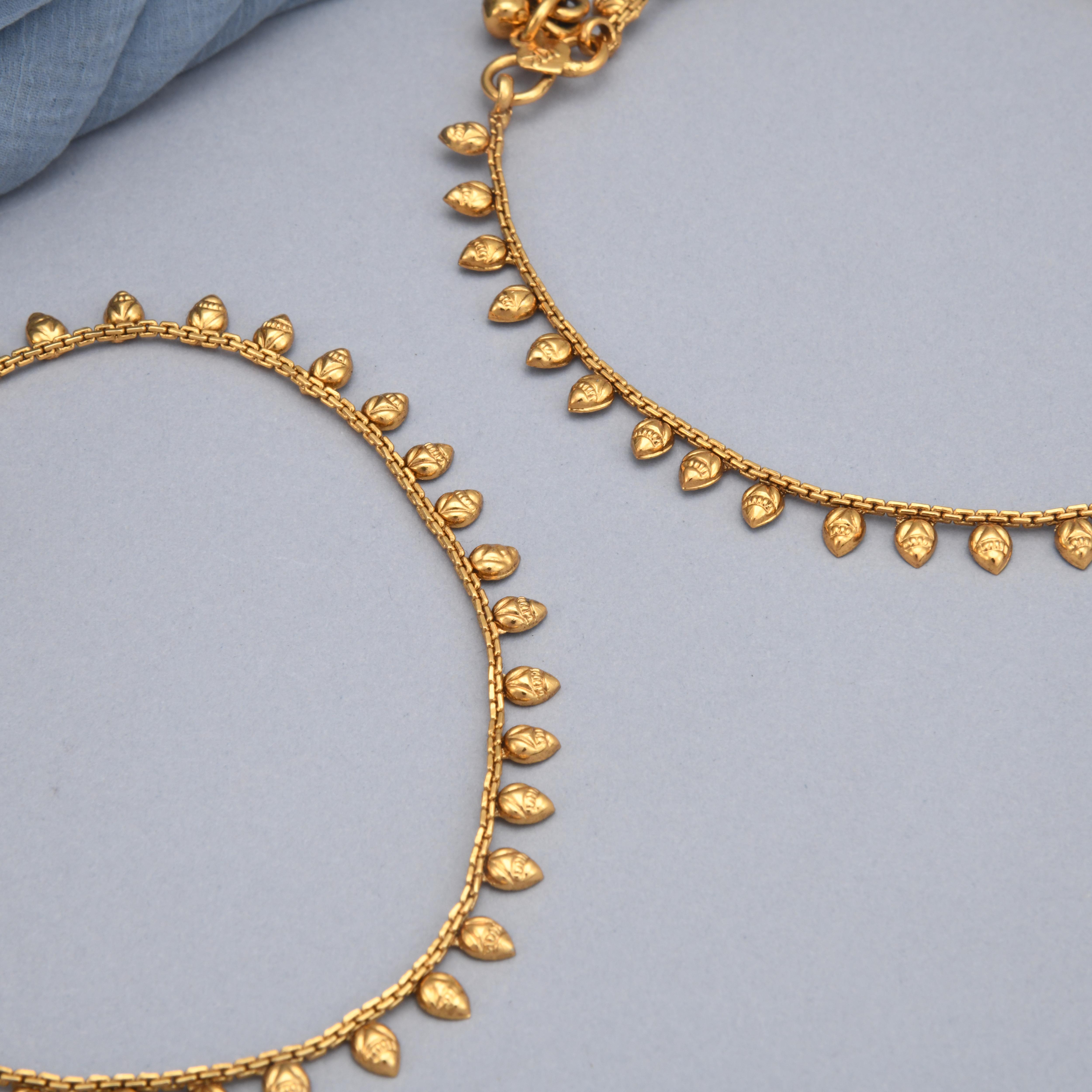 Aaditri Gold Finish Anklet