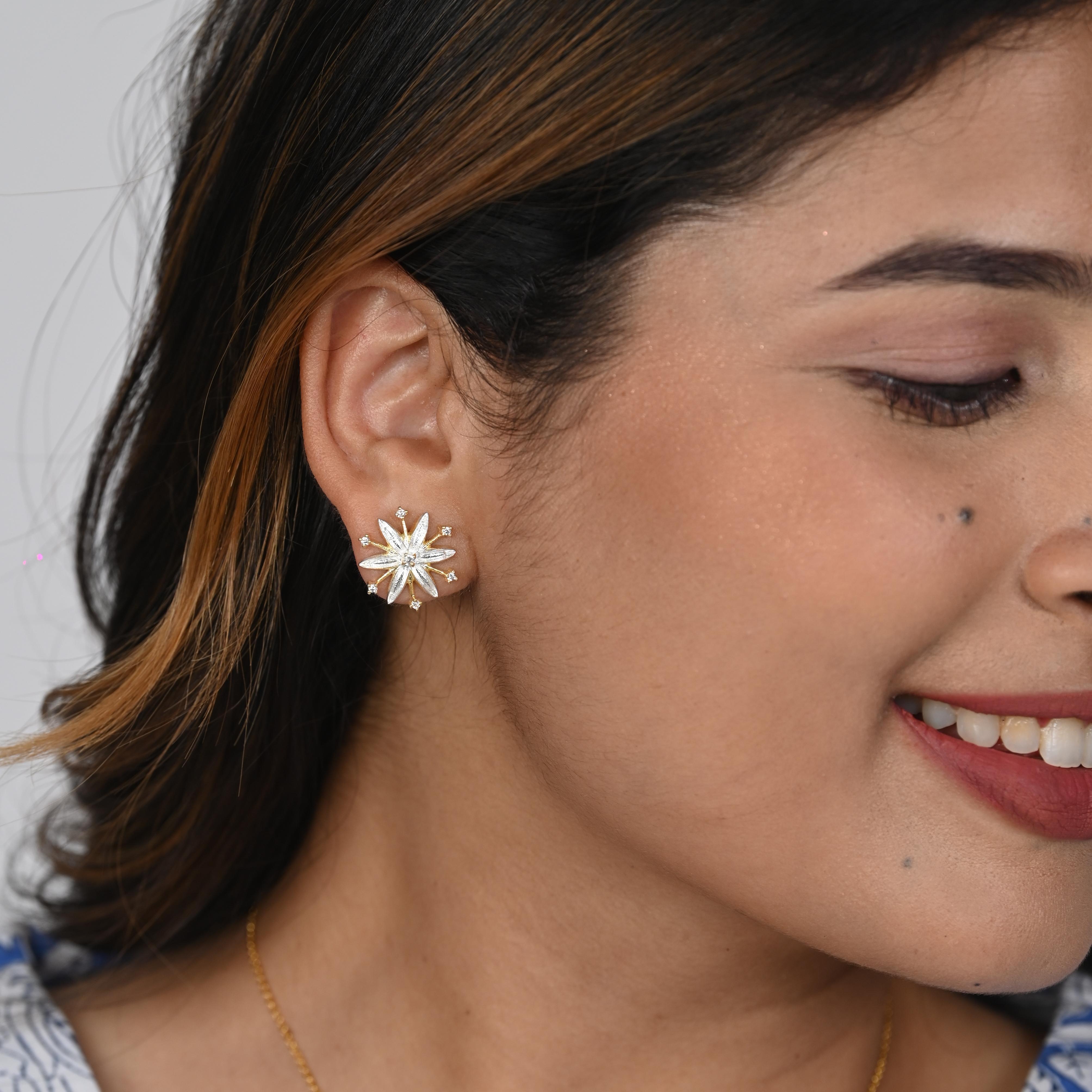 Star Anise Gold+Silver Spice Earrings