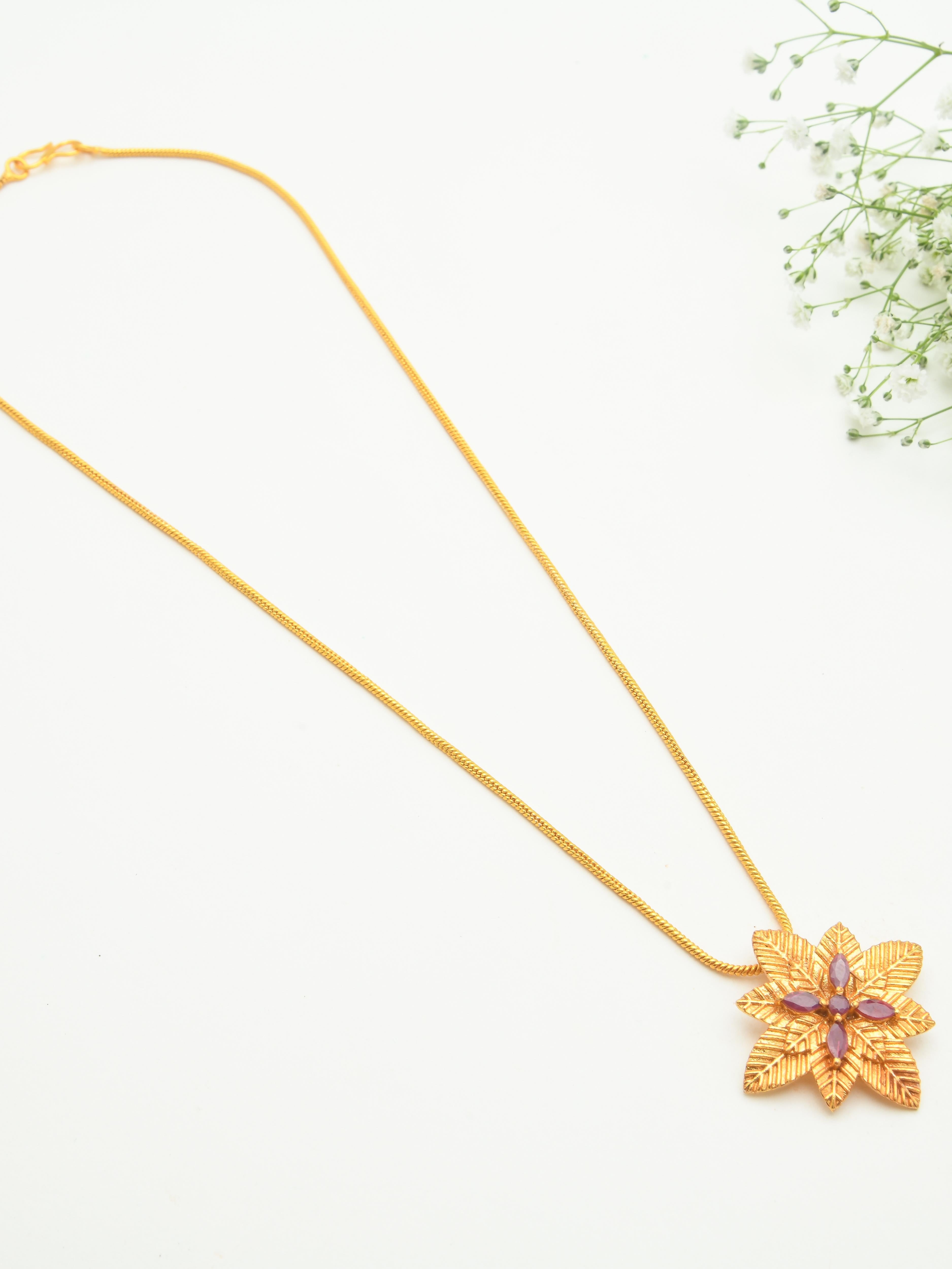 Mint Leaf Pendant Necklace