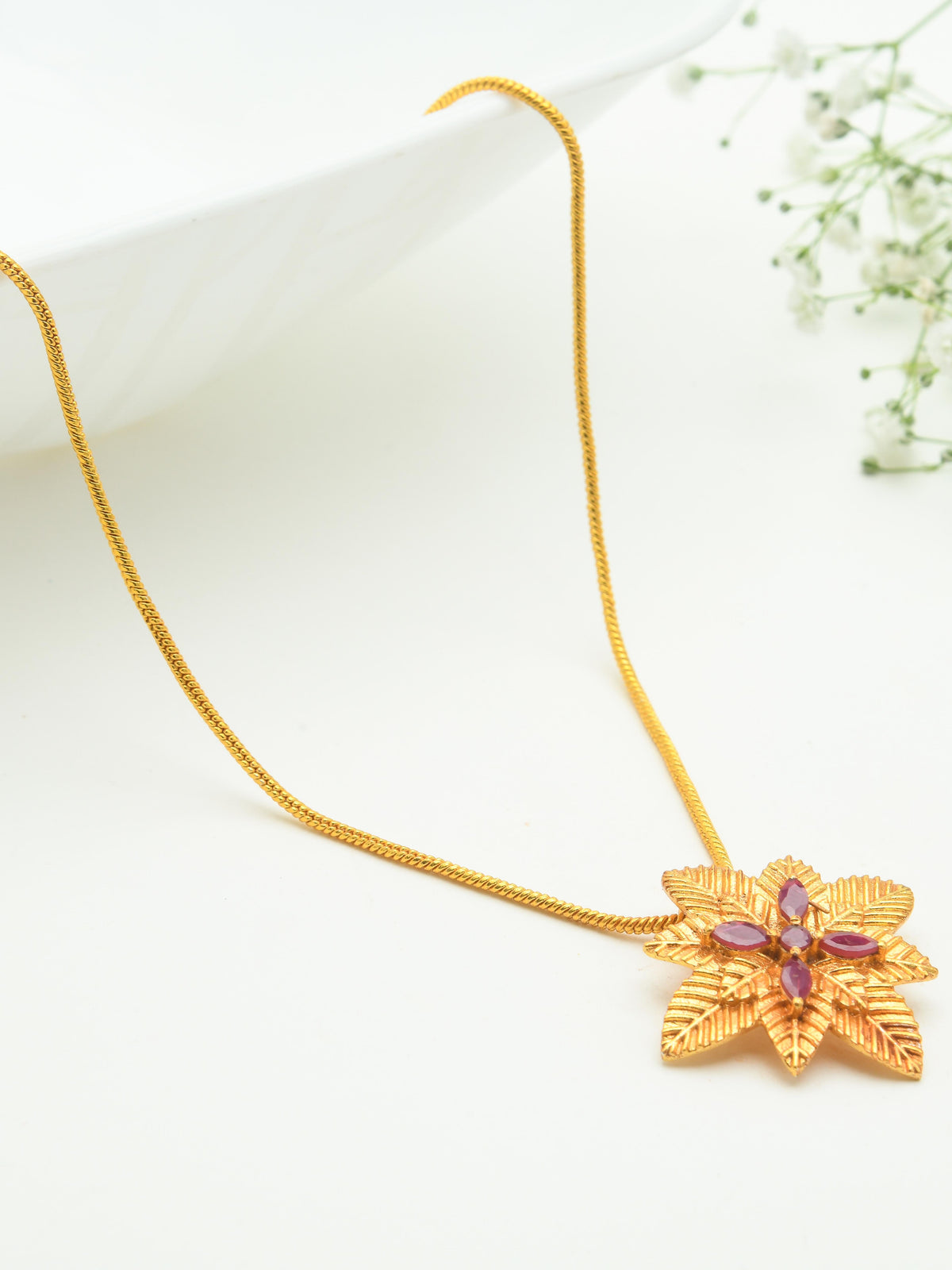 Mint Leaf Pendant Necklace