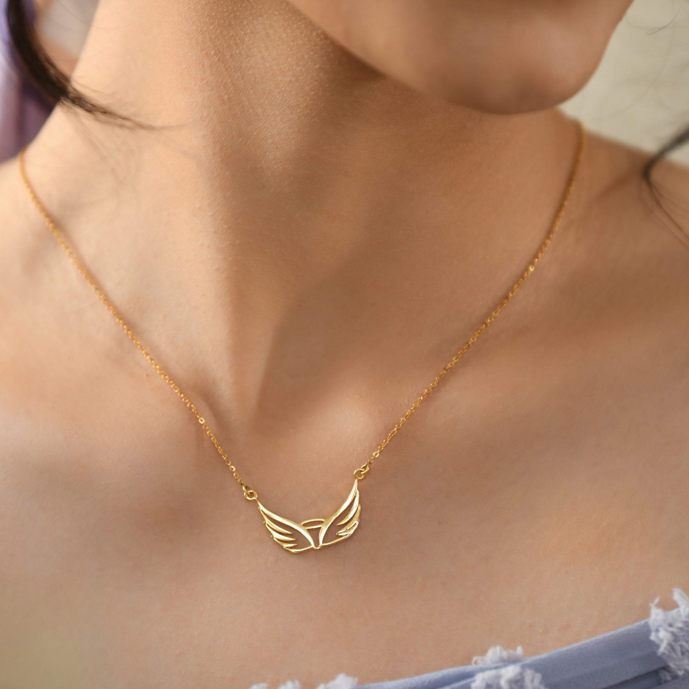 Angle Wing Pendant Necklace