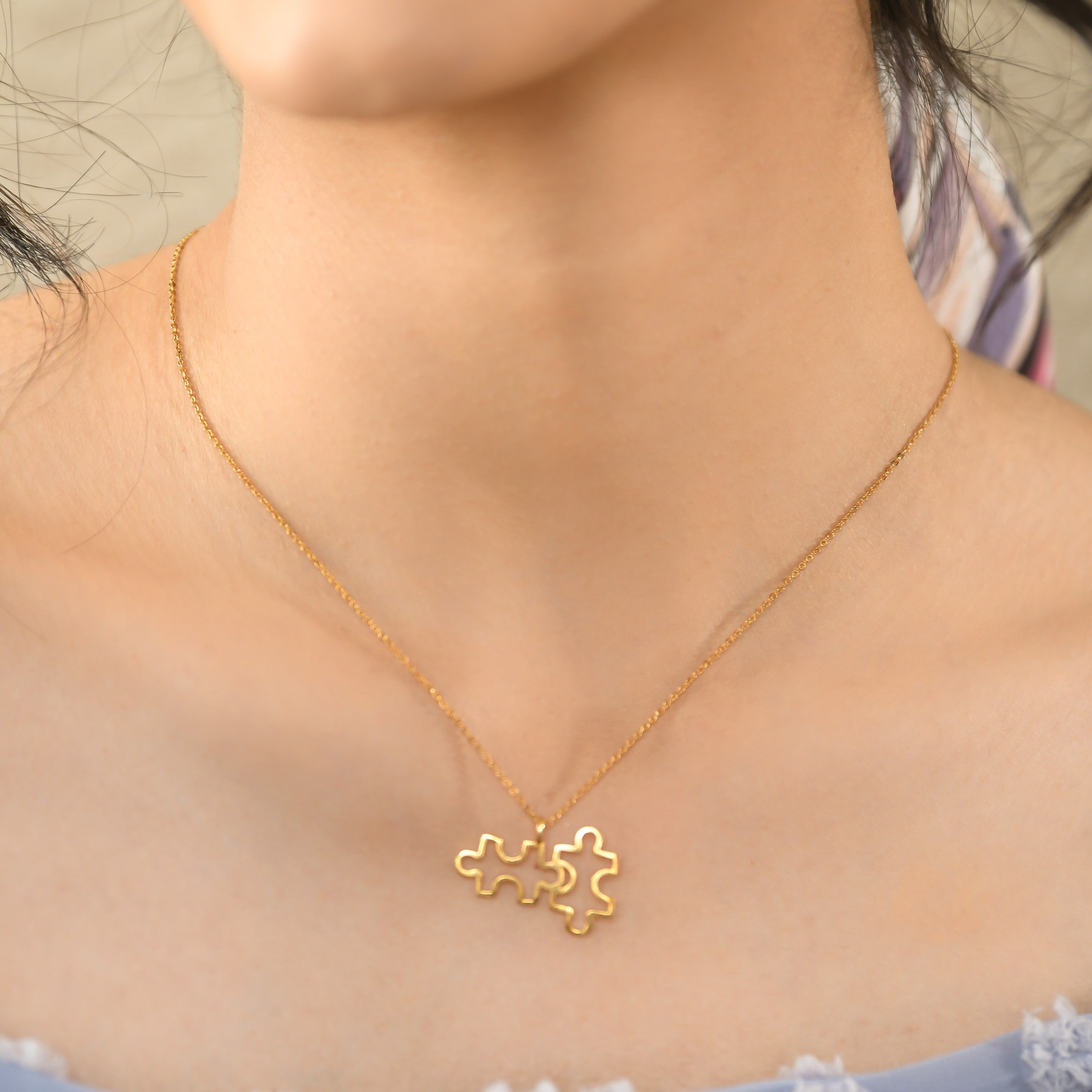 Jig Saw Pendant Necklace