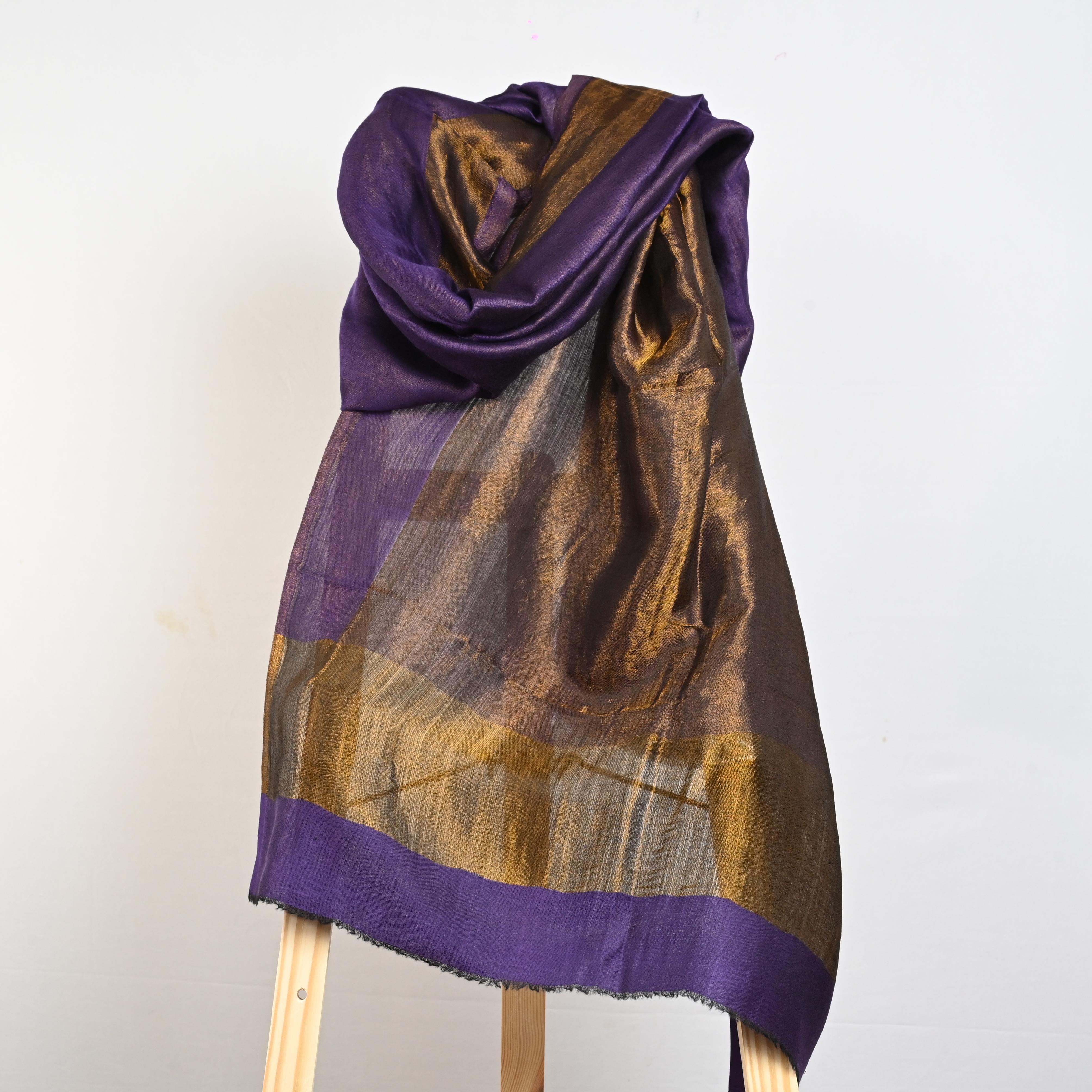 Fine Wool Zari Reversible Stole