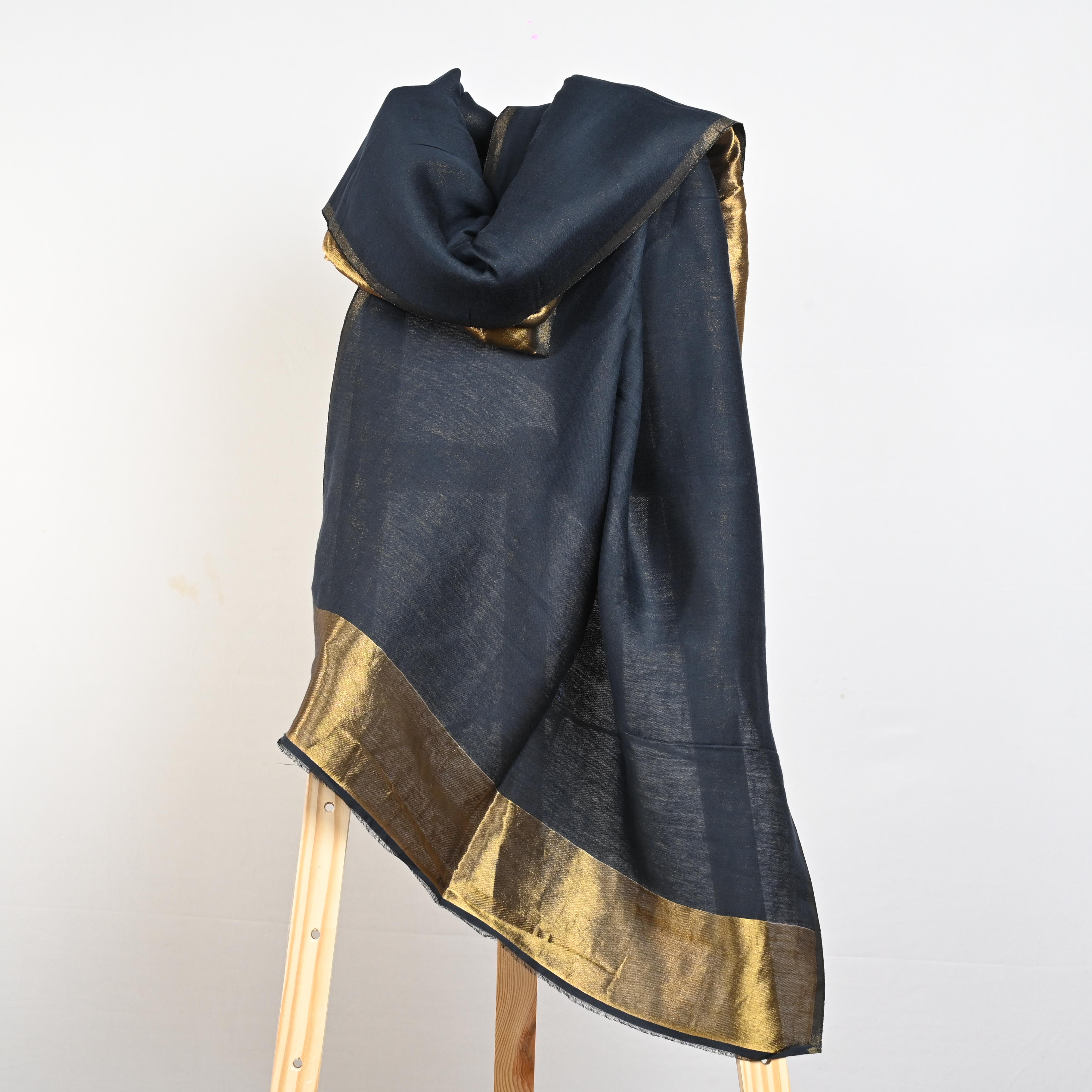 Fine Wool Zari Reversible Stole