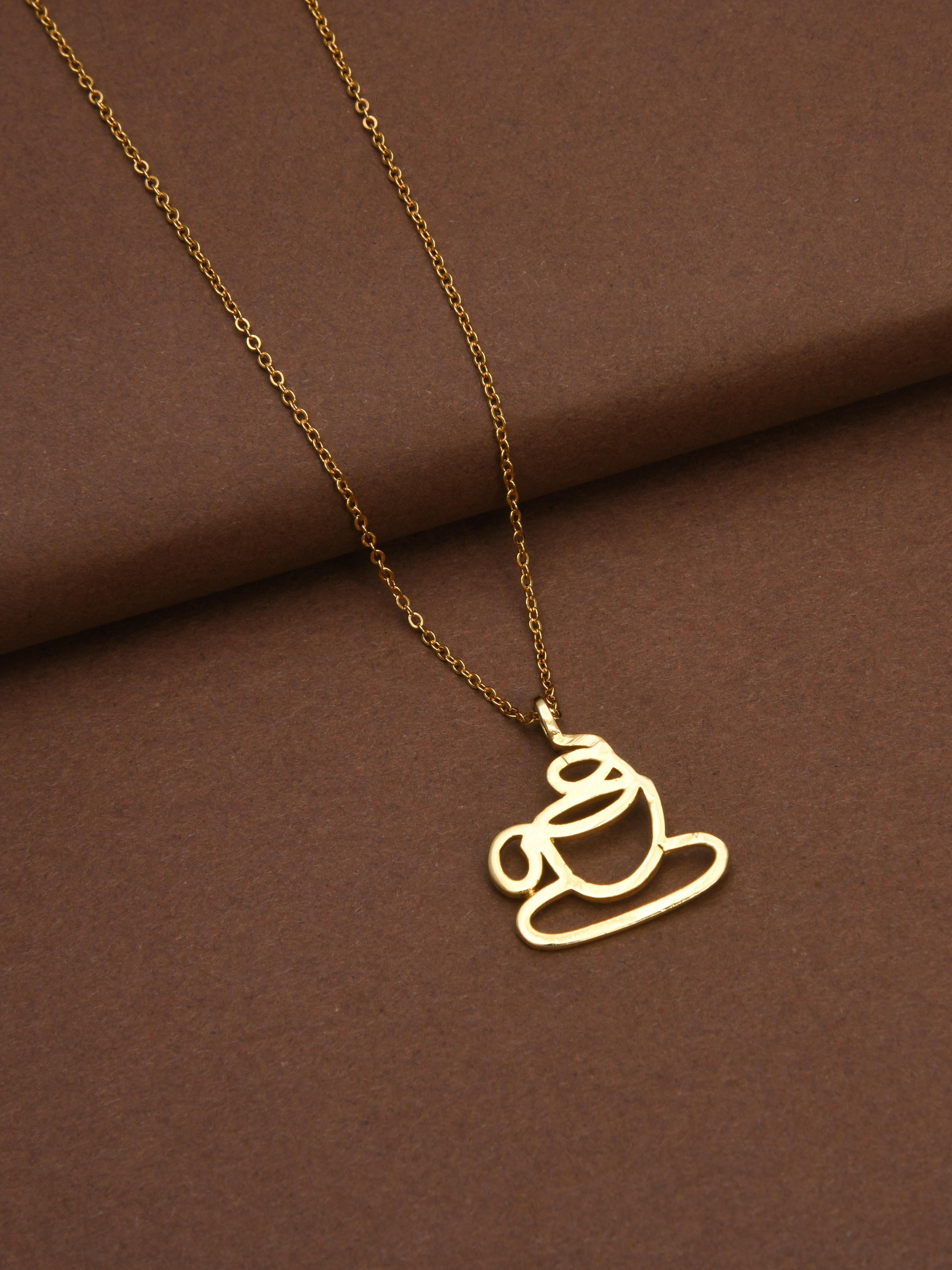 Coffee Pendant Necklace
