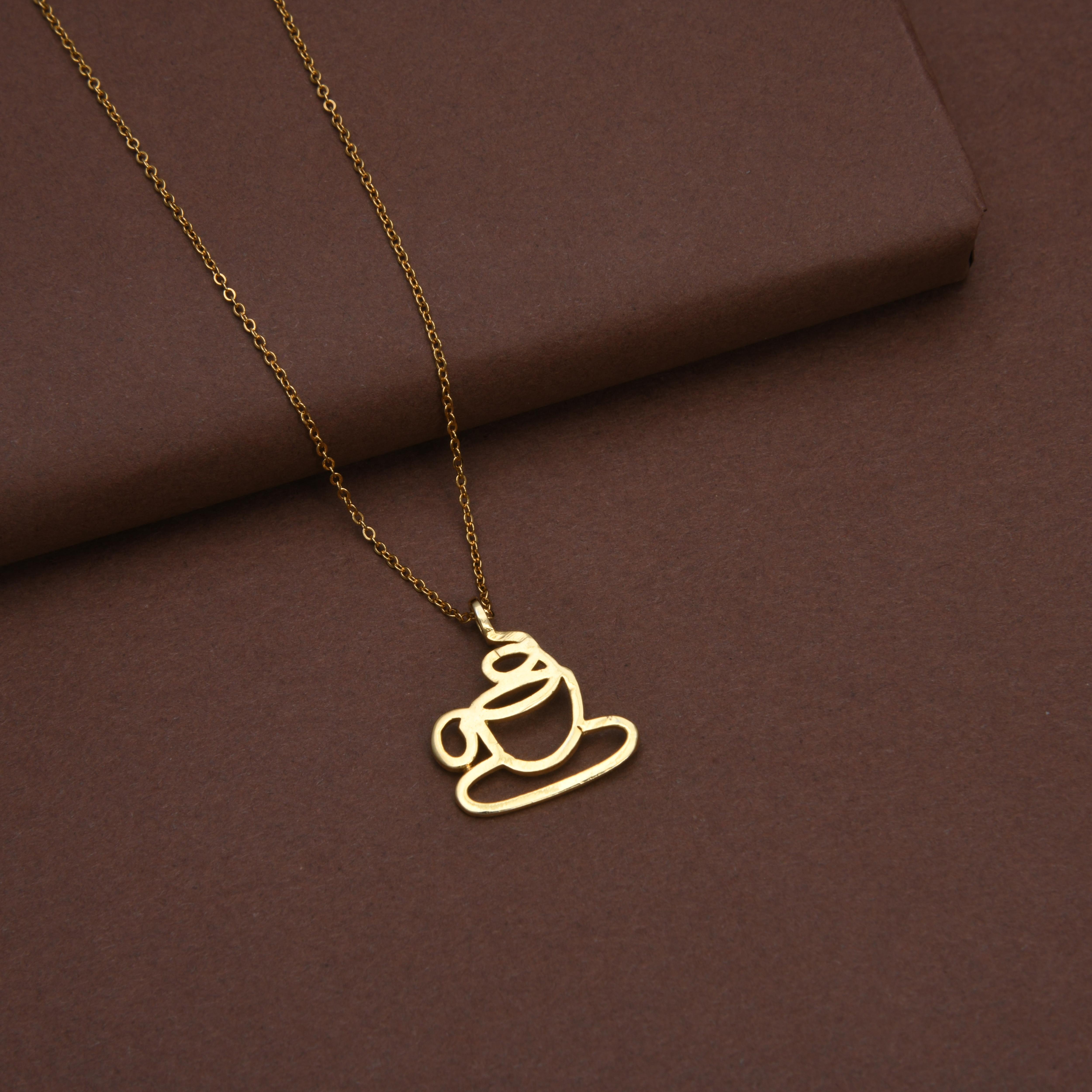 Coffee Pendant Necklace