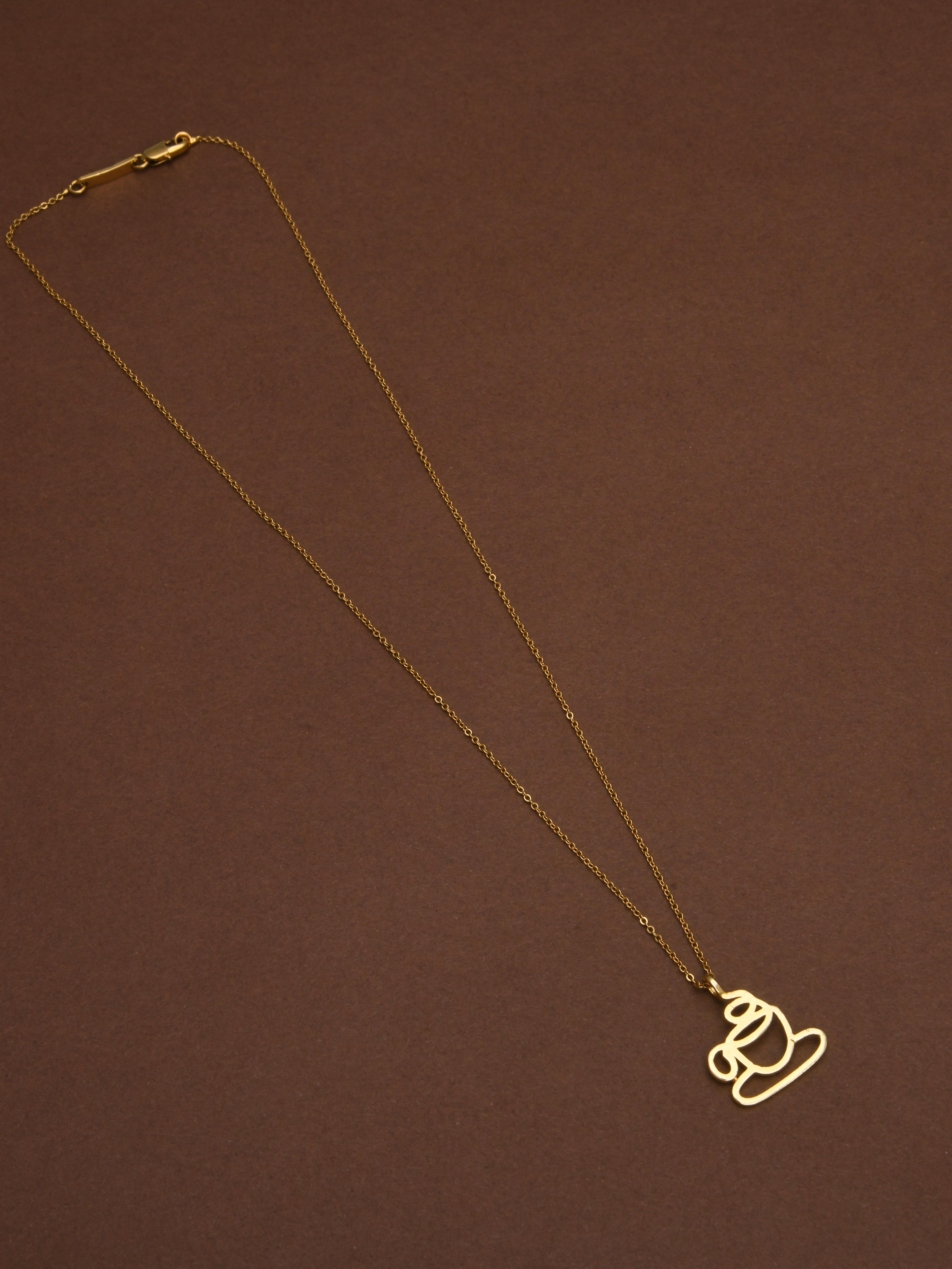 Coffee Pendant Necklace
