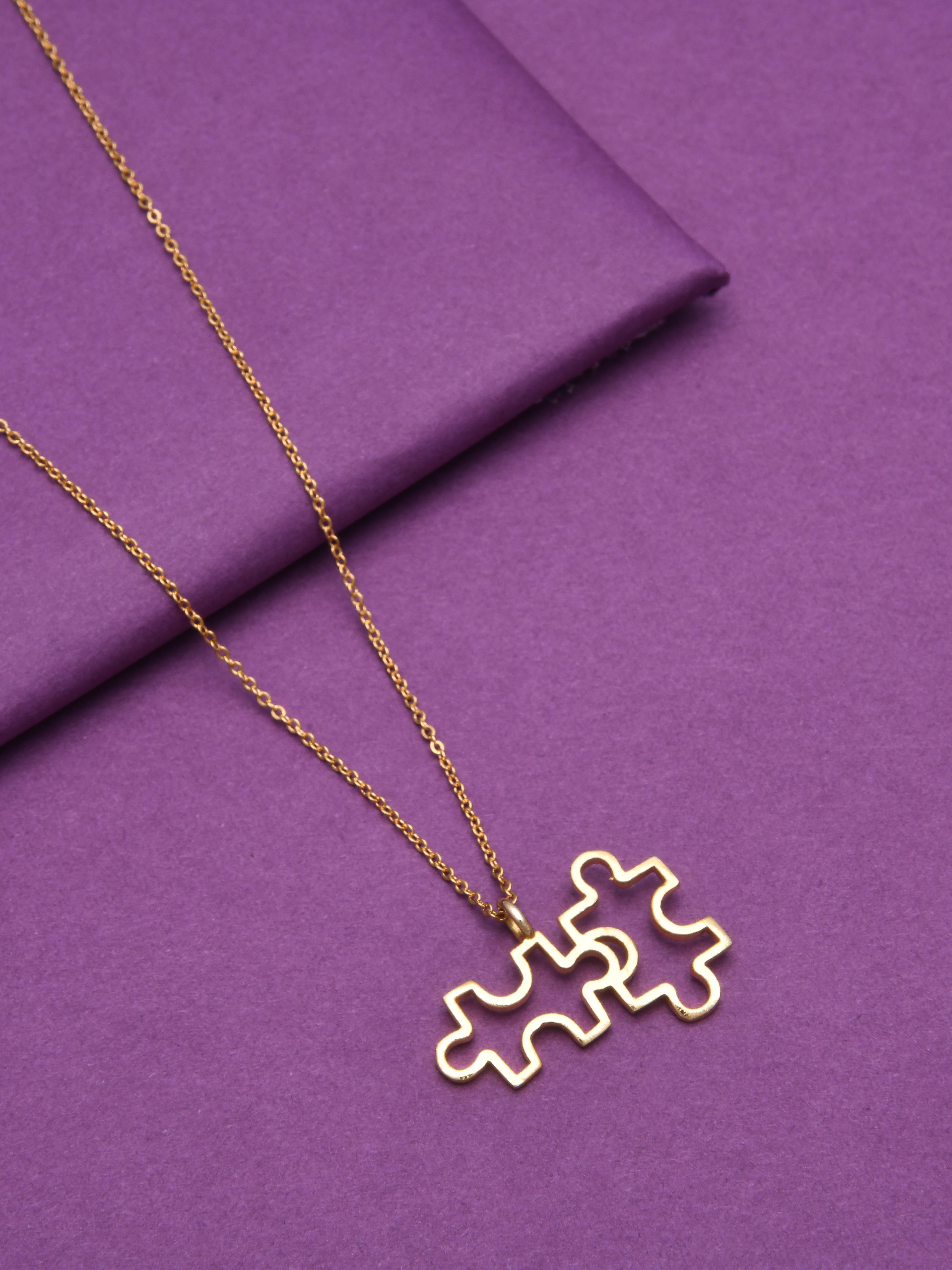 Jig Saw Pendant Necklace