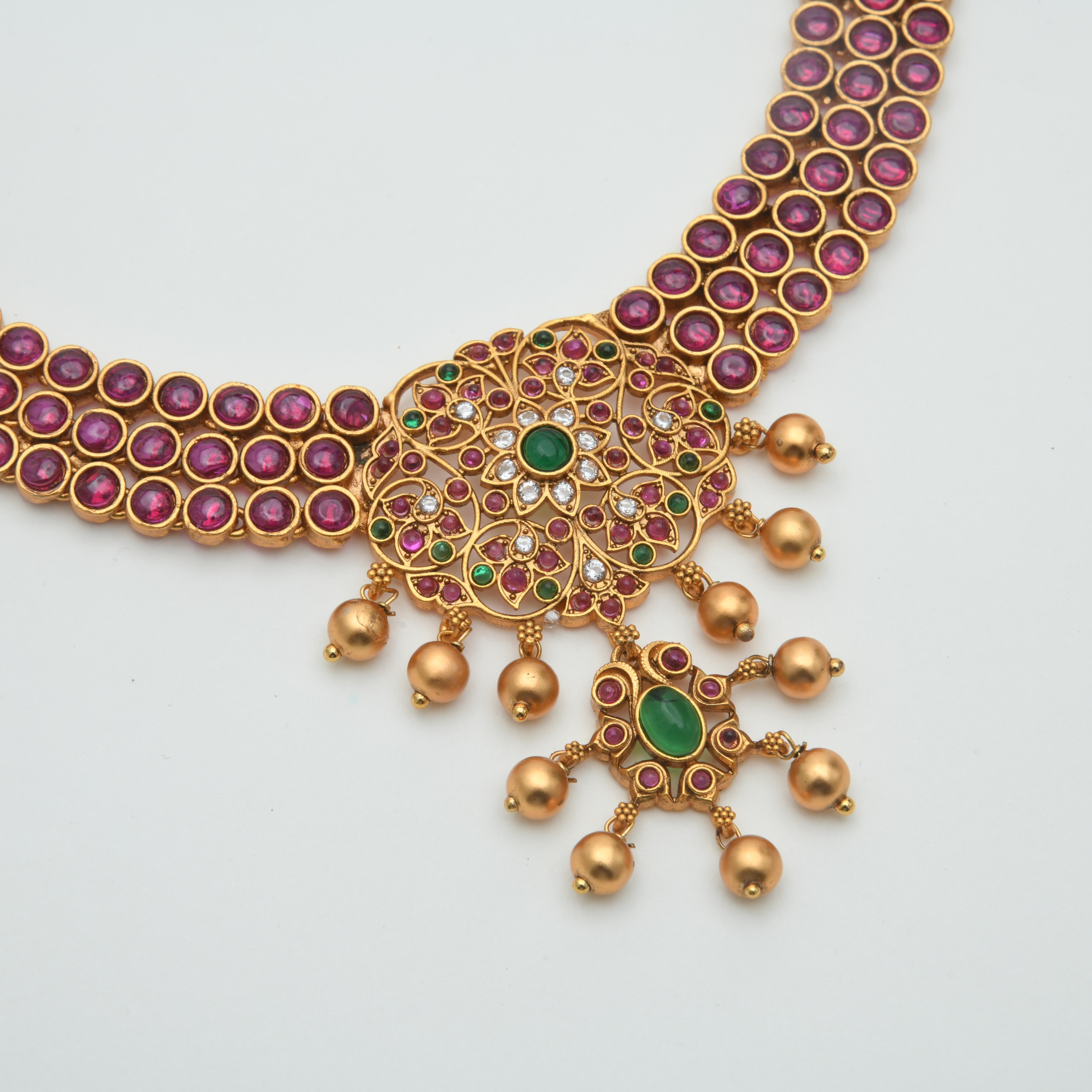 Vedika Temple Necklace Set