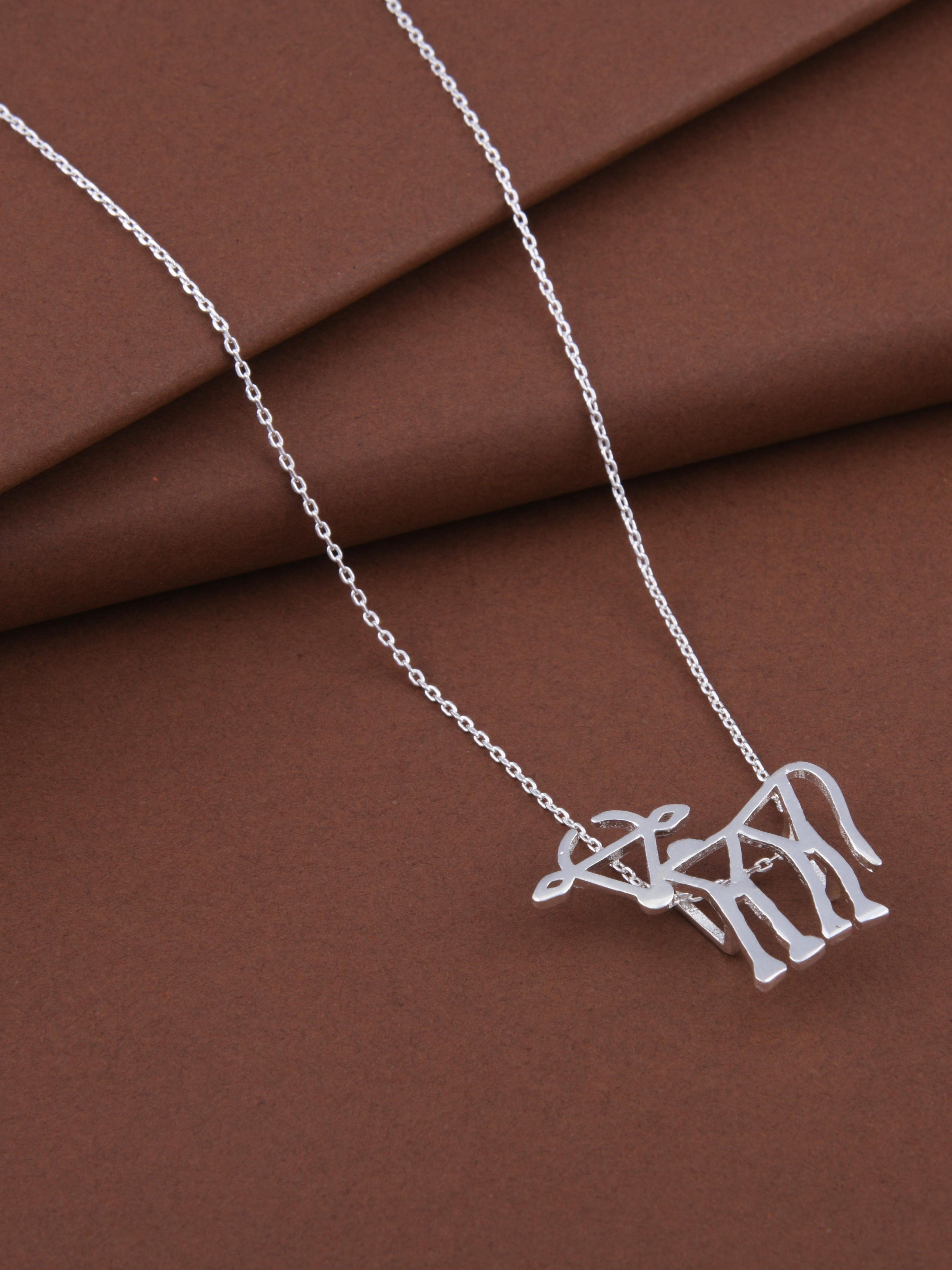 Warli Cow Pendant Necklace