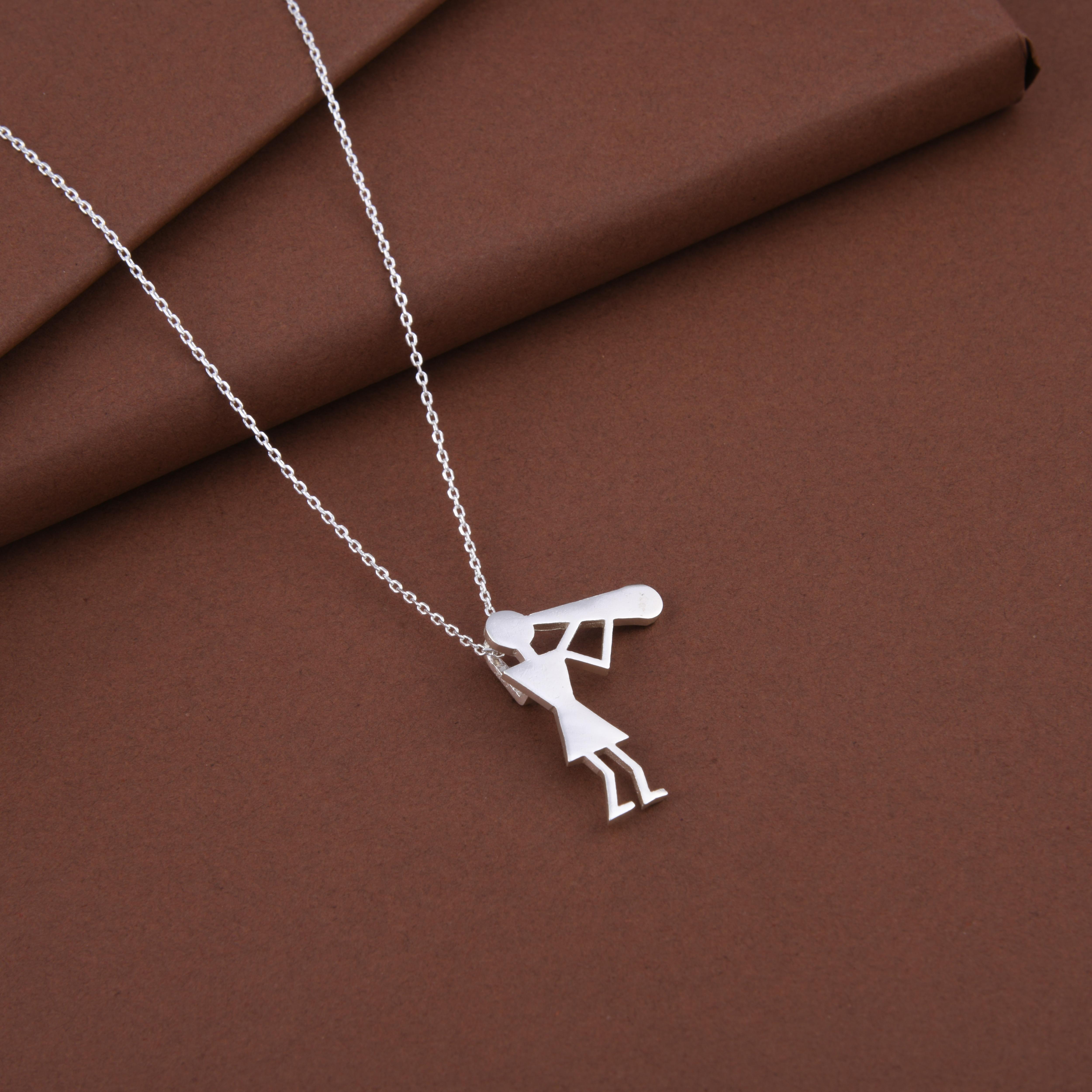 Warli Trumpet Pendant Necklace