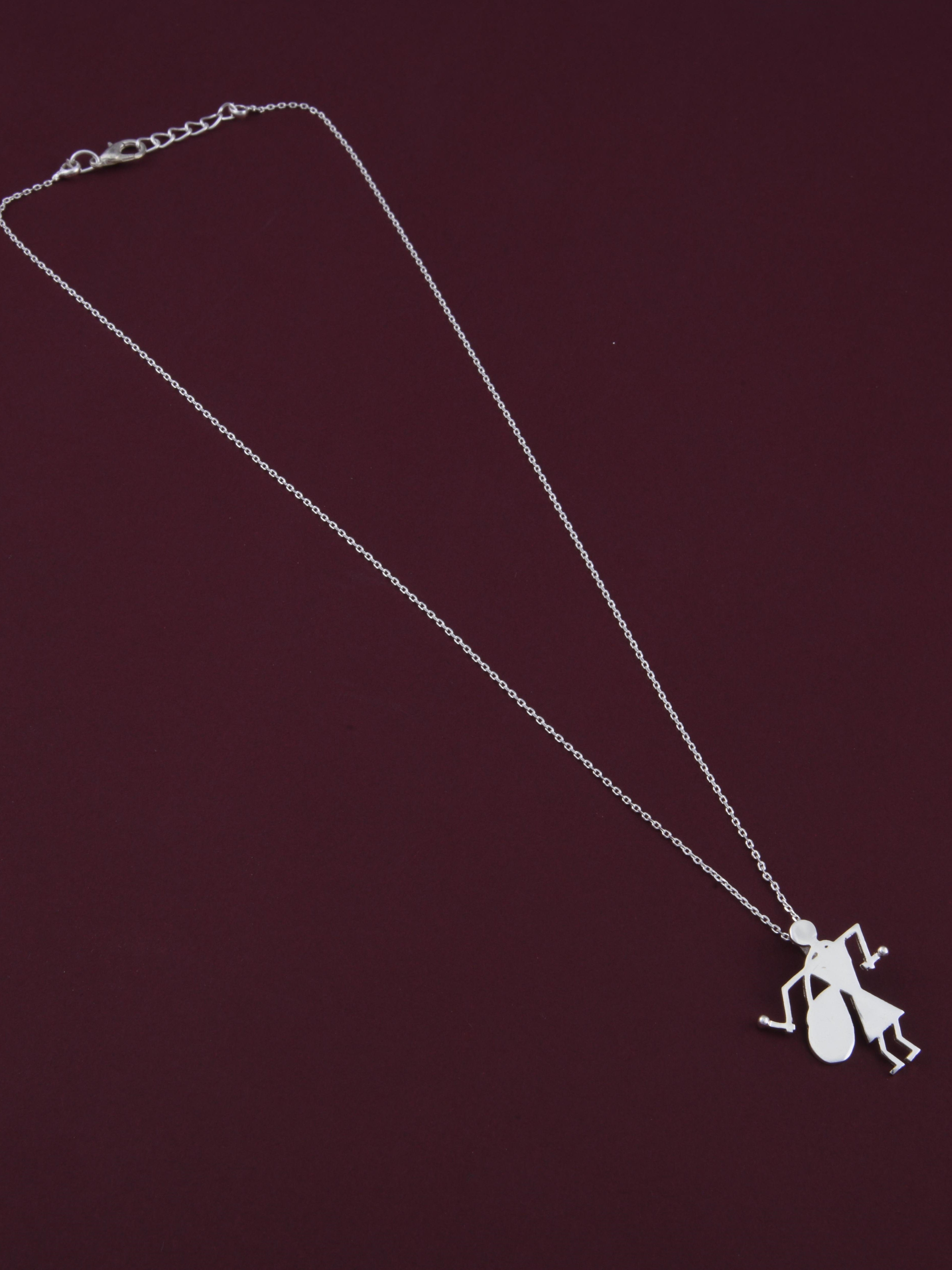 Bodhran Warli Pendant Necklace