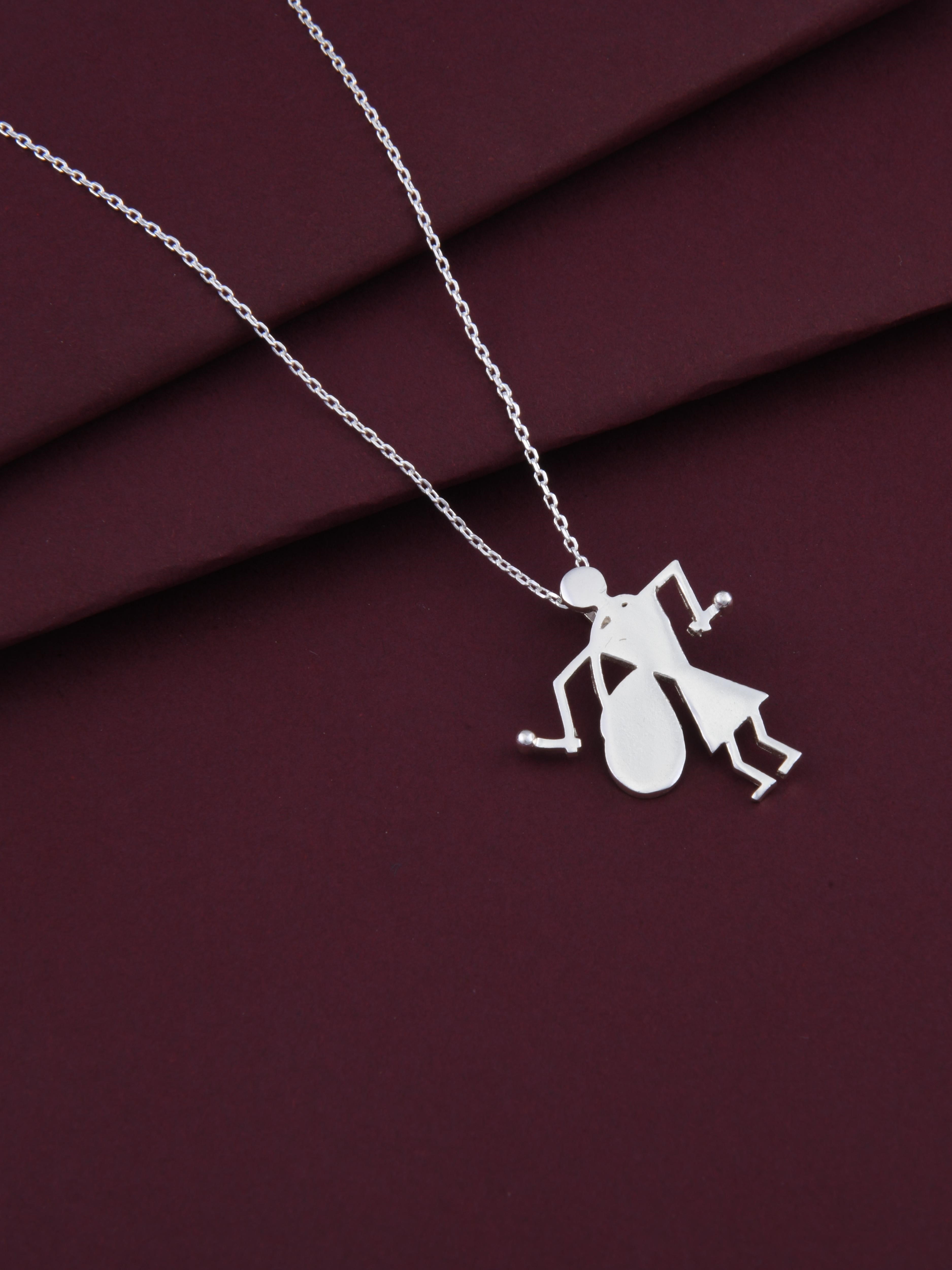 Bodhran Warli Pendant Necklace