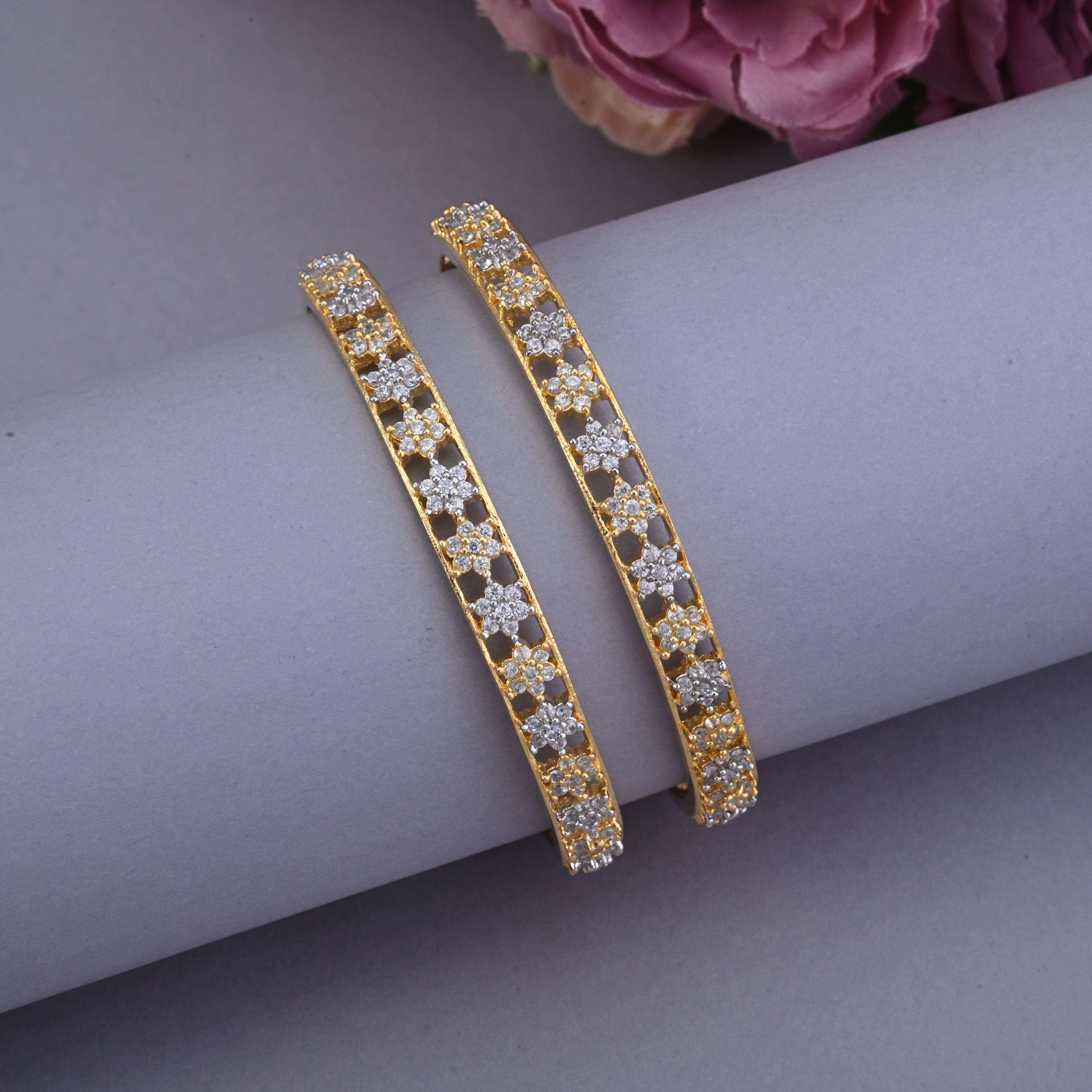 Star CZ Stone Bangles