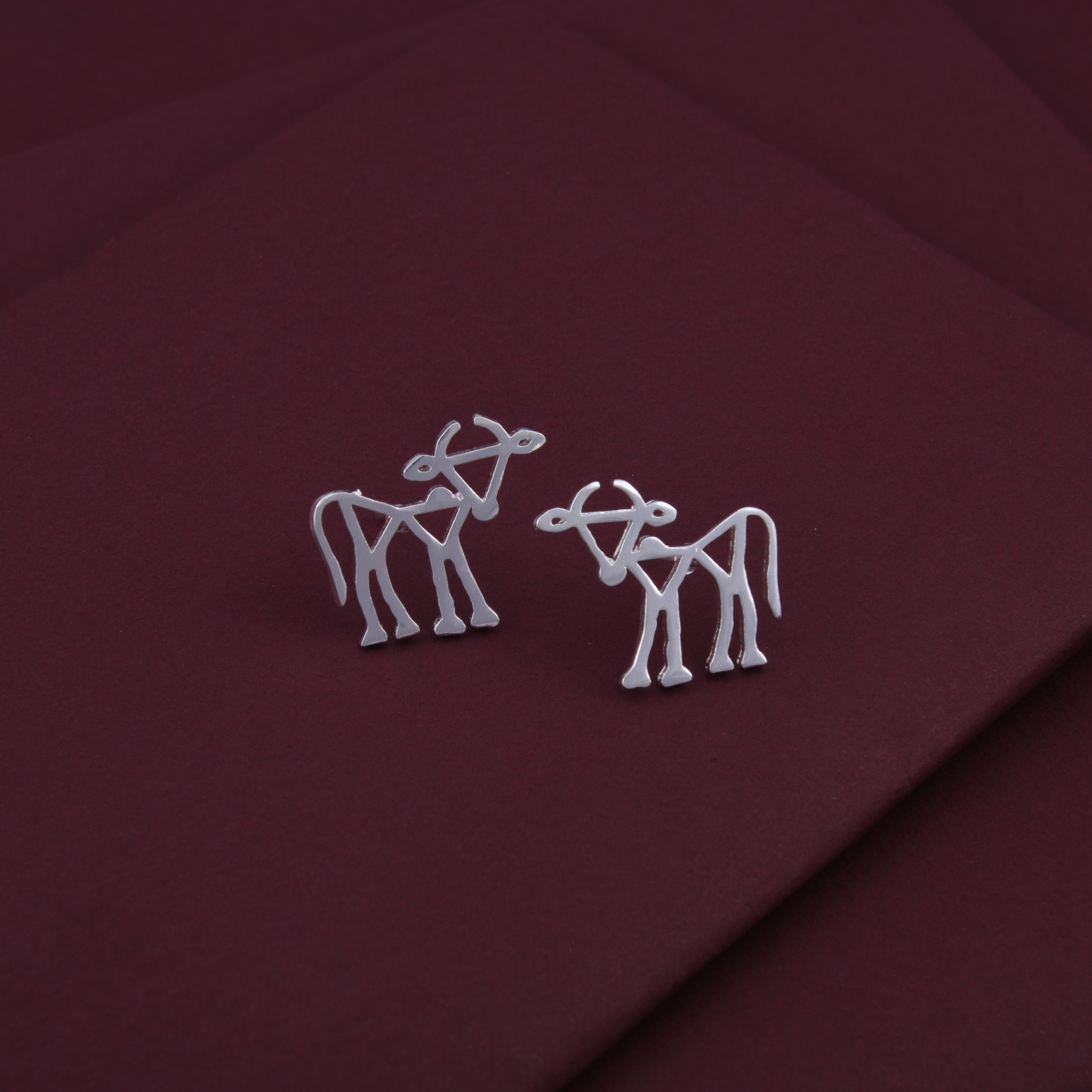 Warli Cow Earrings