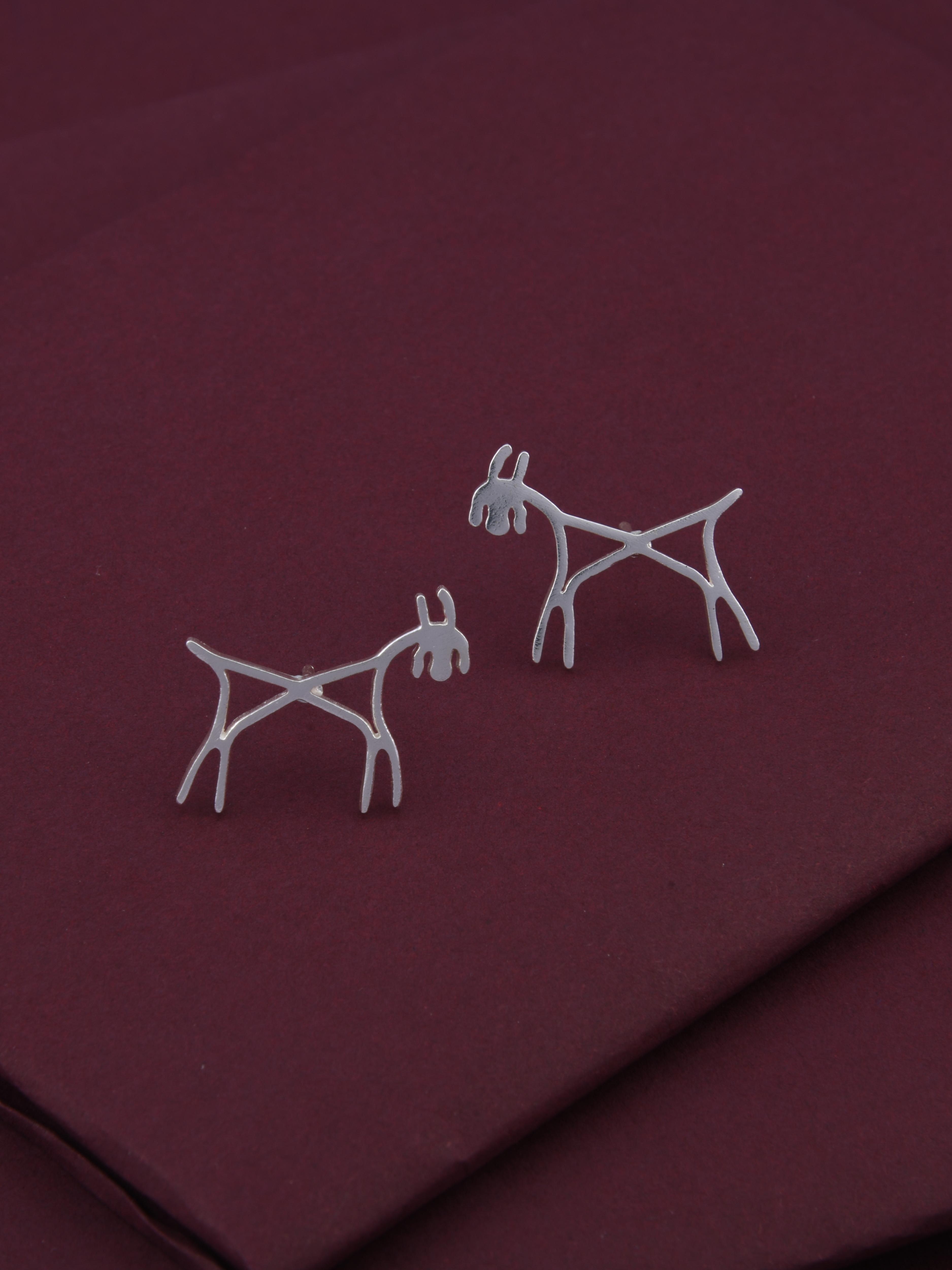 Warli Goat Earrings