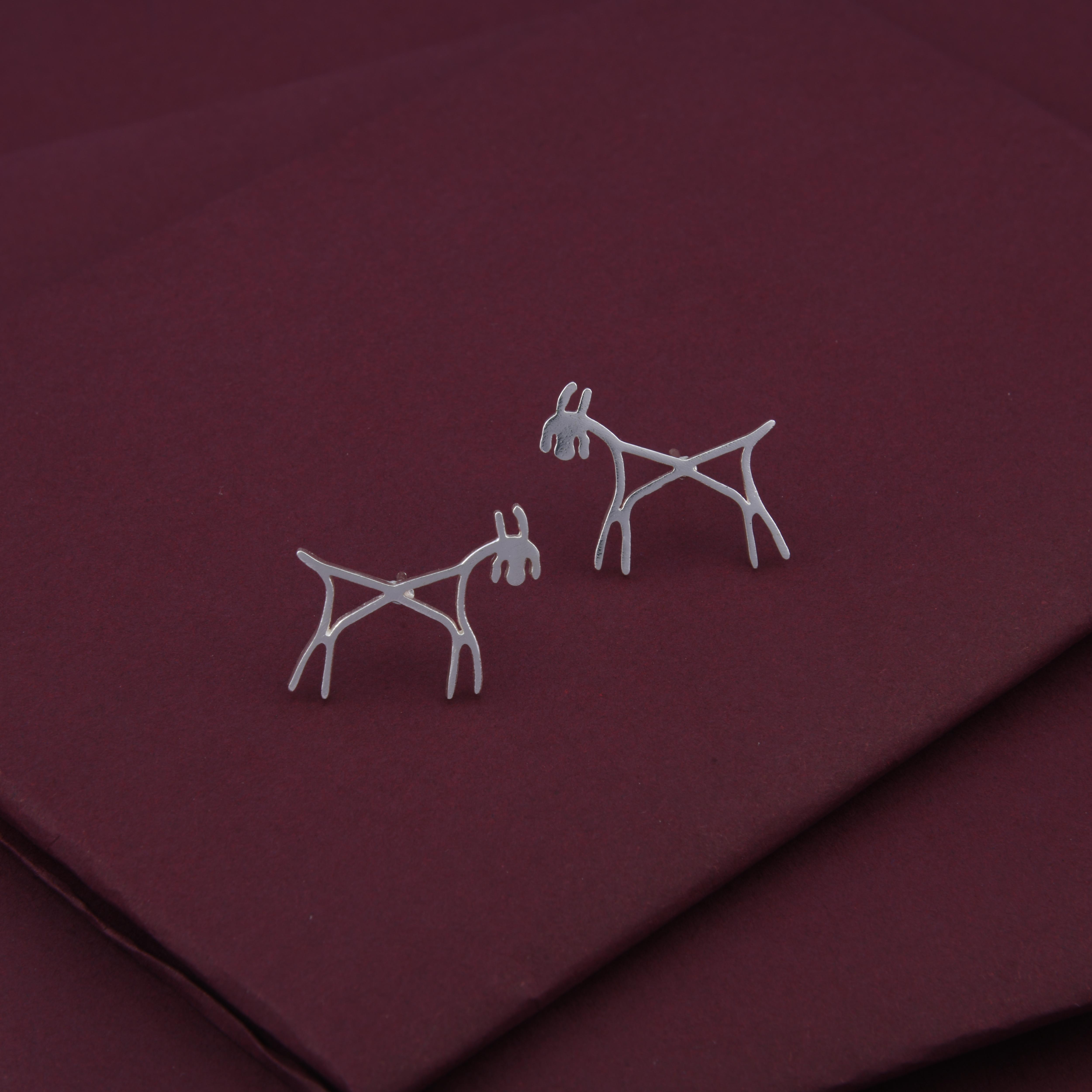 Warli Goat Earrings