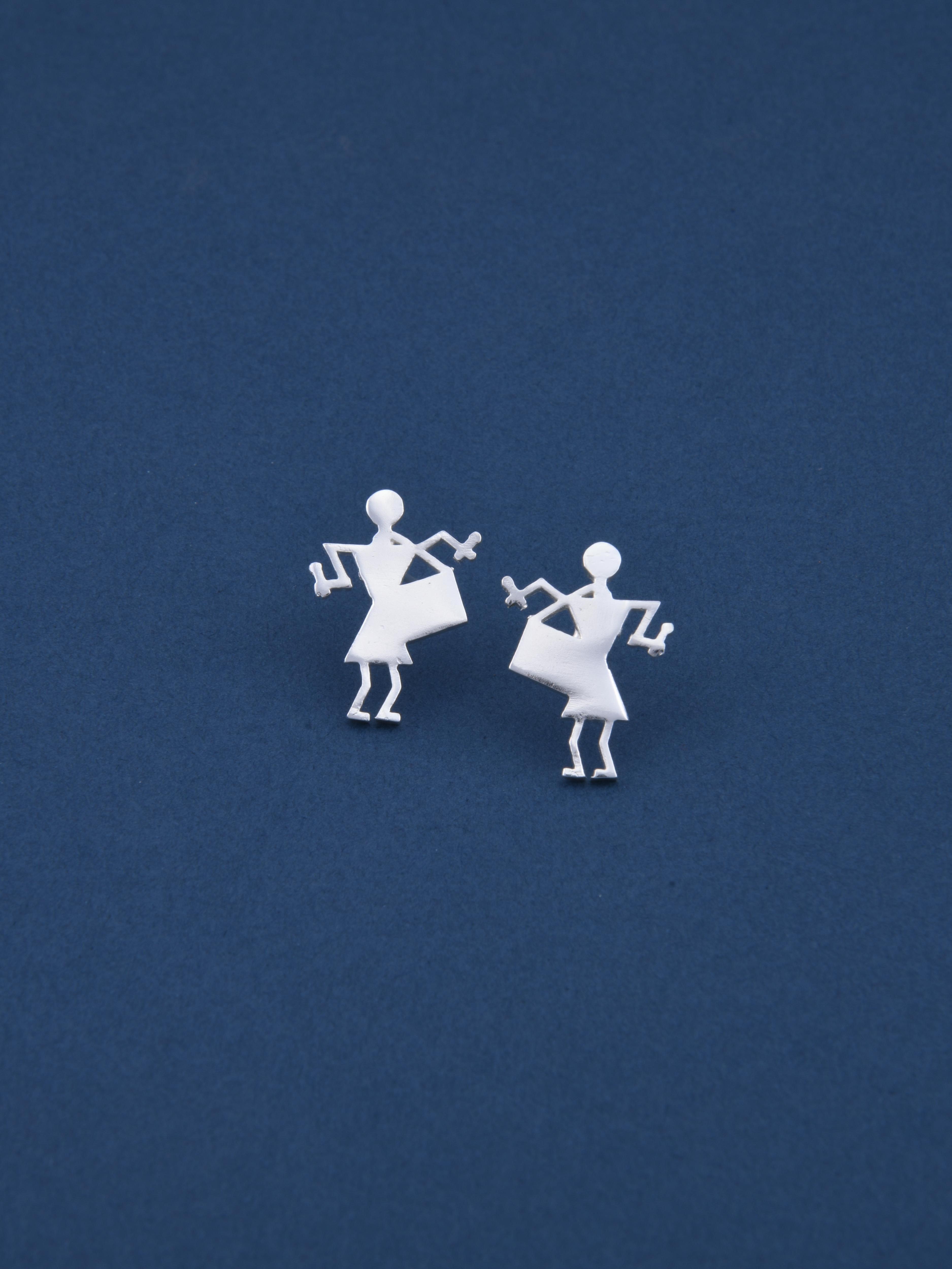 Drum Warli Earrings