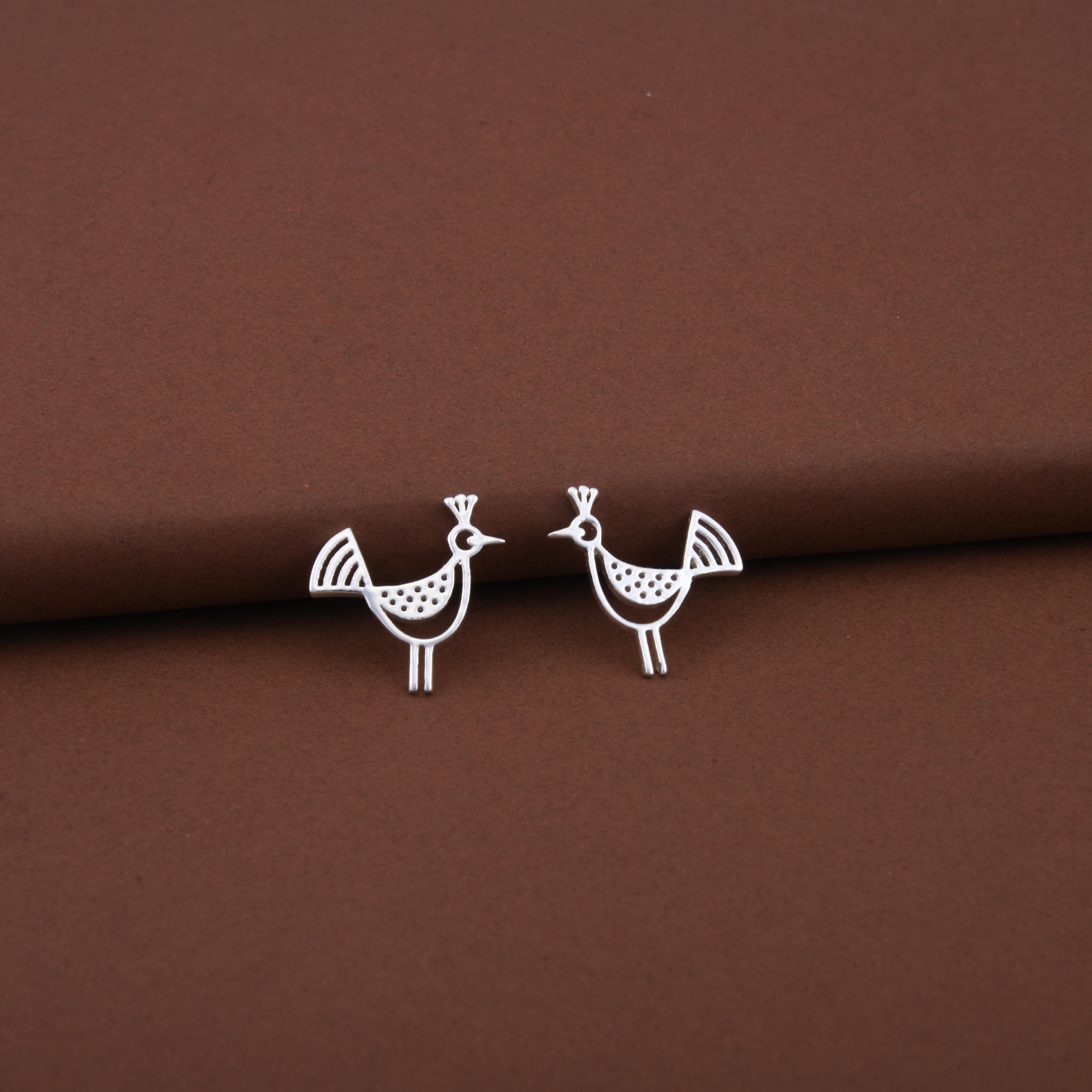 Warli Bird Earrings