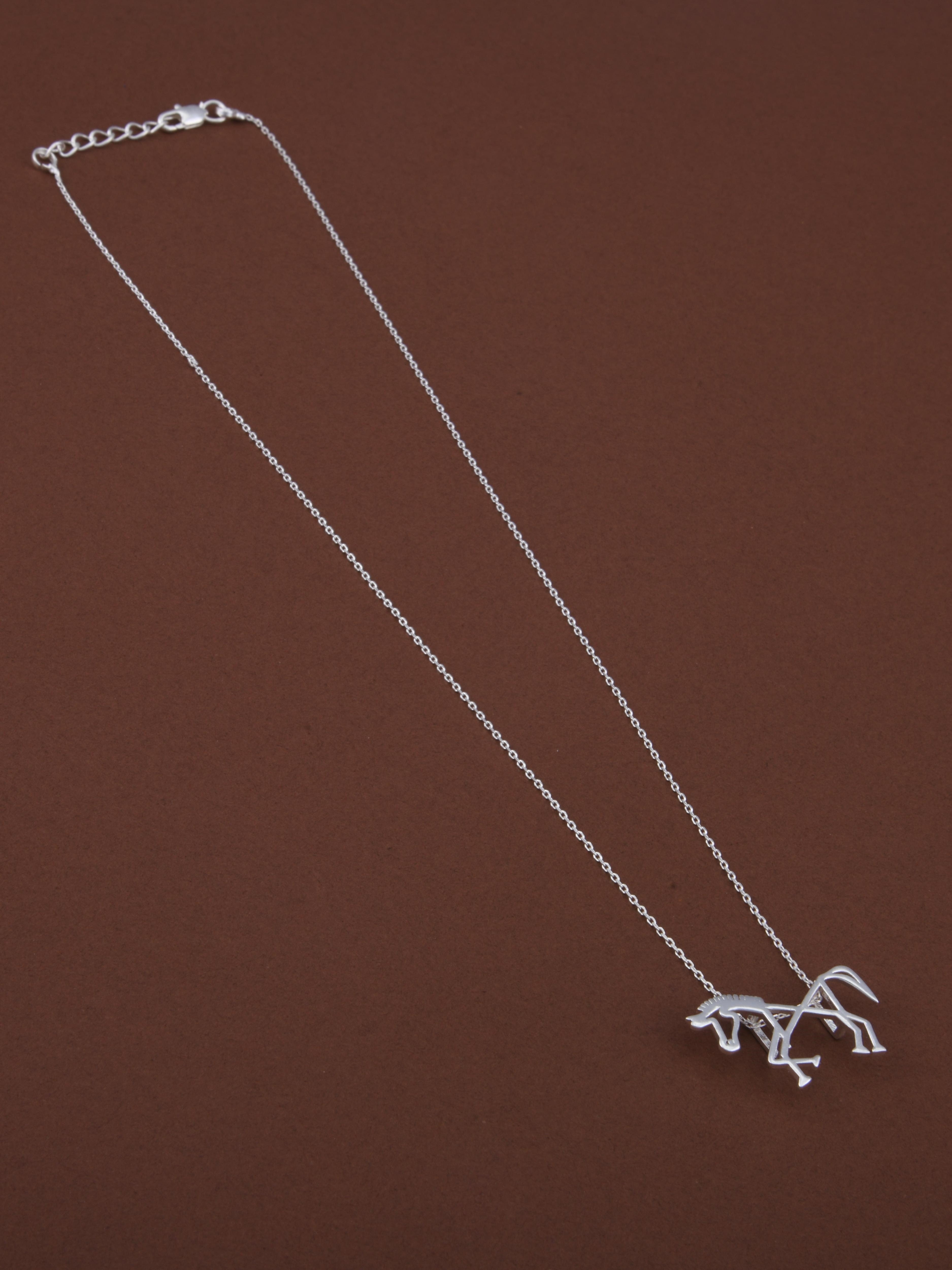 Warli Horse Pendant Necklace
