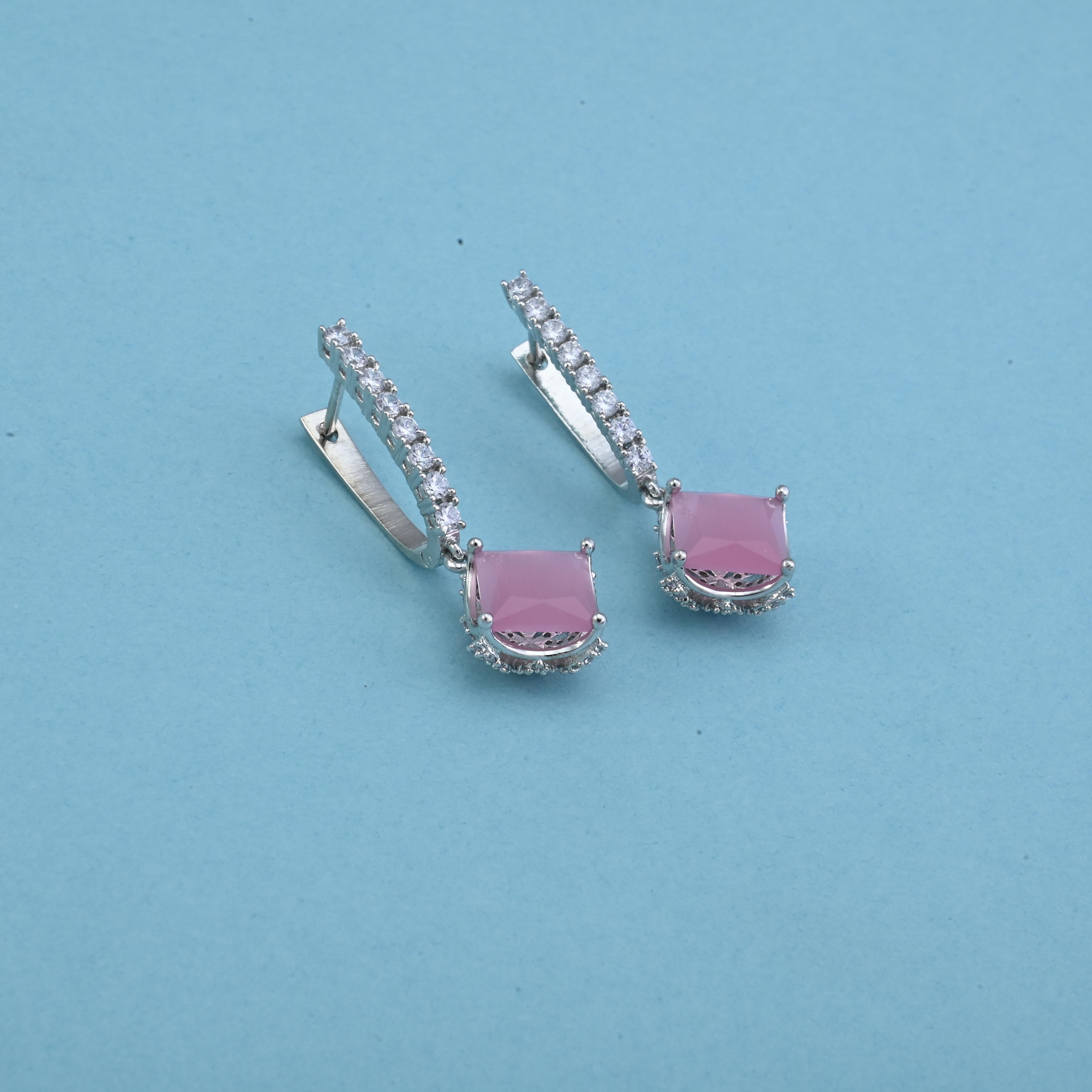 Colorful CZ Stone Earrings