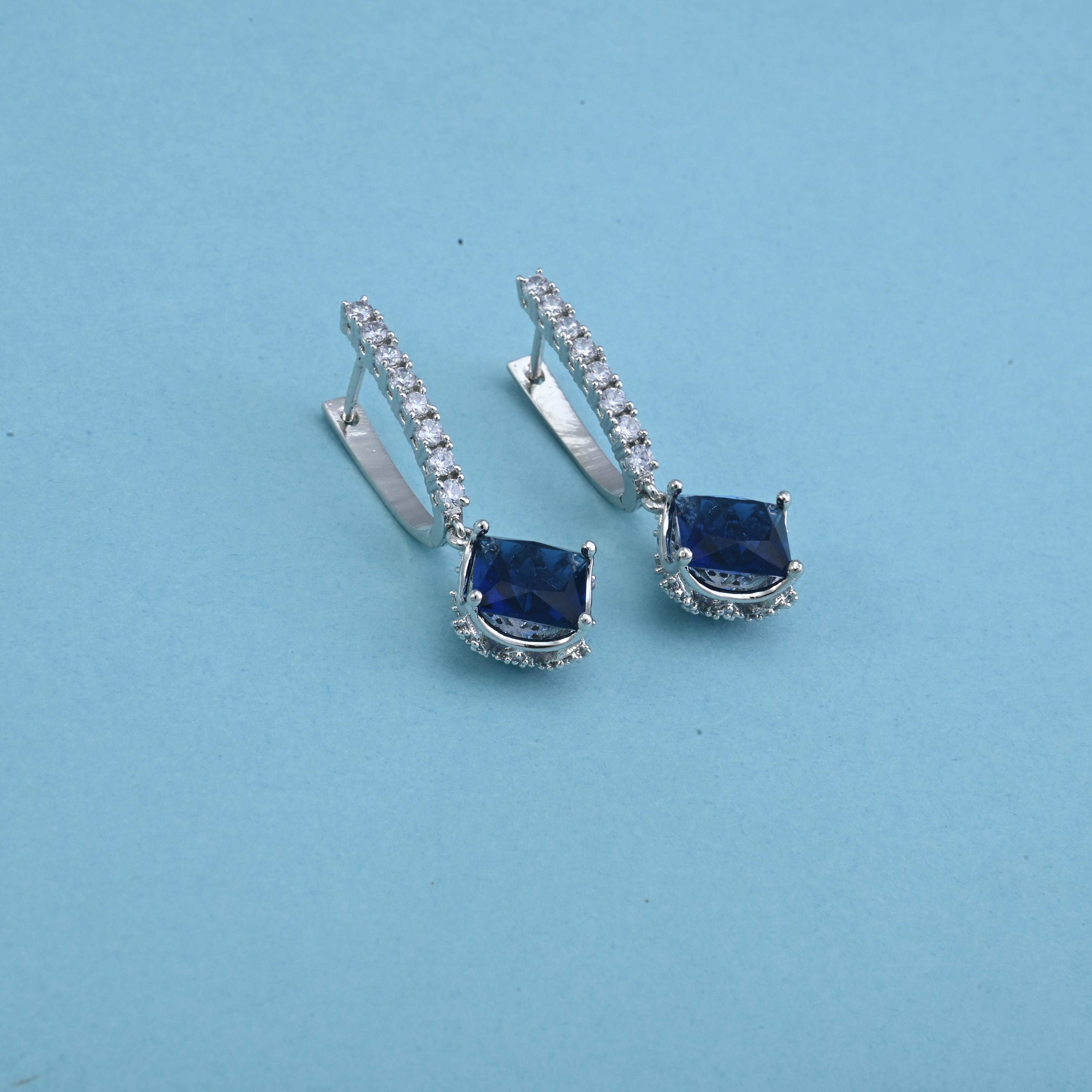 Colorful CZ Stone Earrings