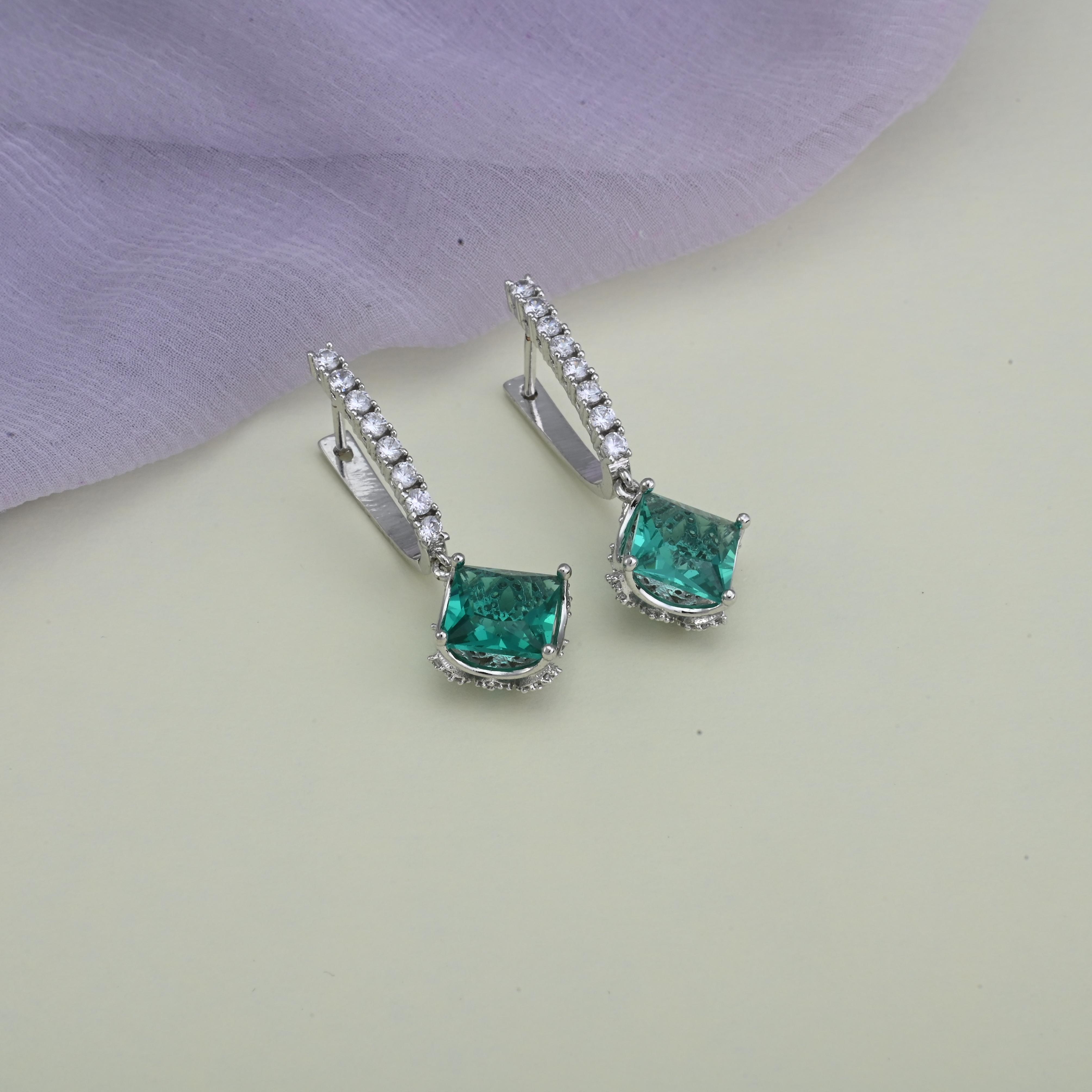 Colorful CZ Stone Earrings