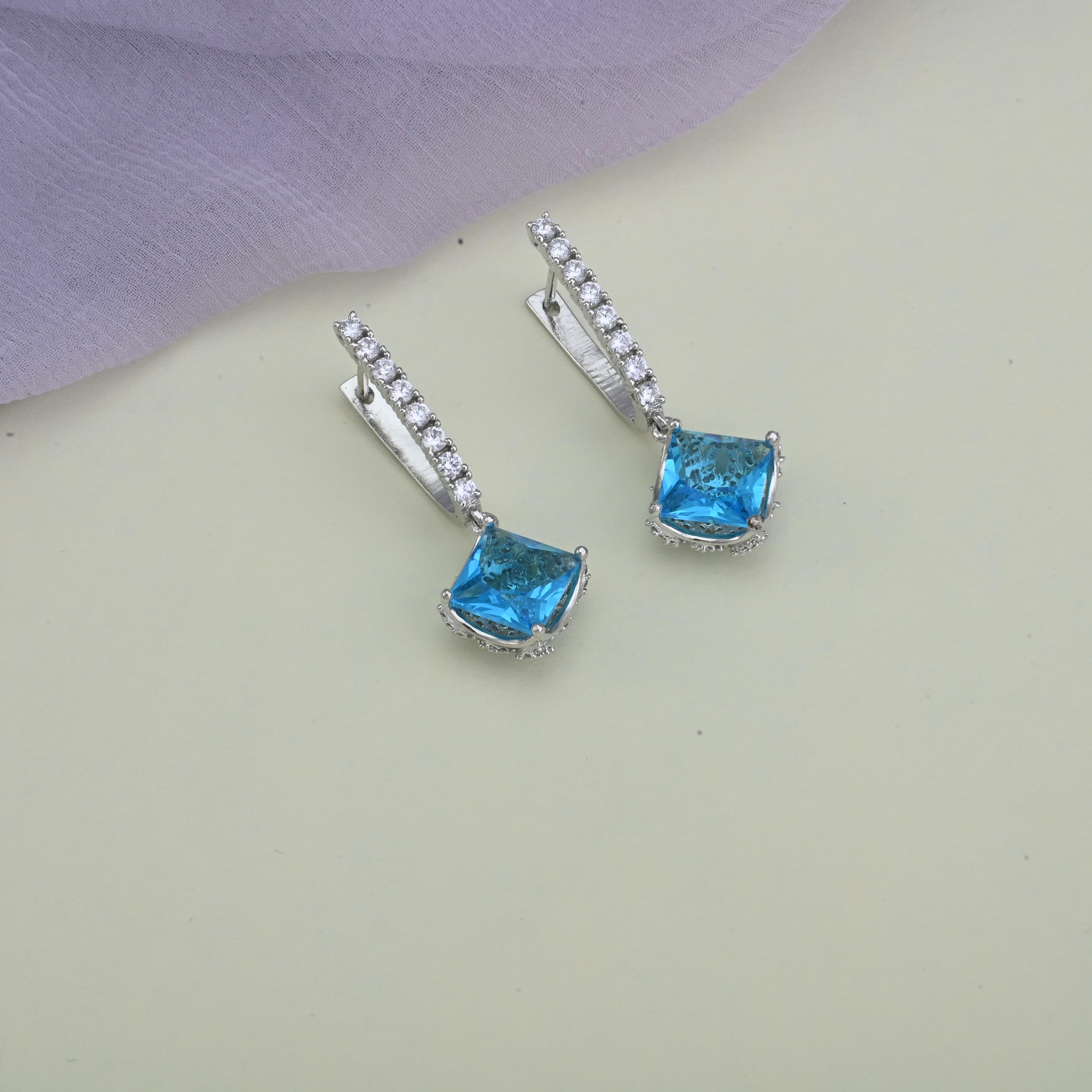 Colorful CZ Stone Earrings