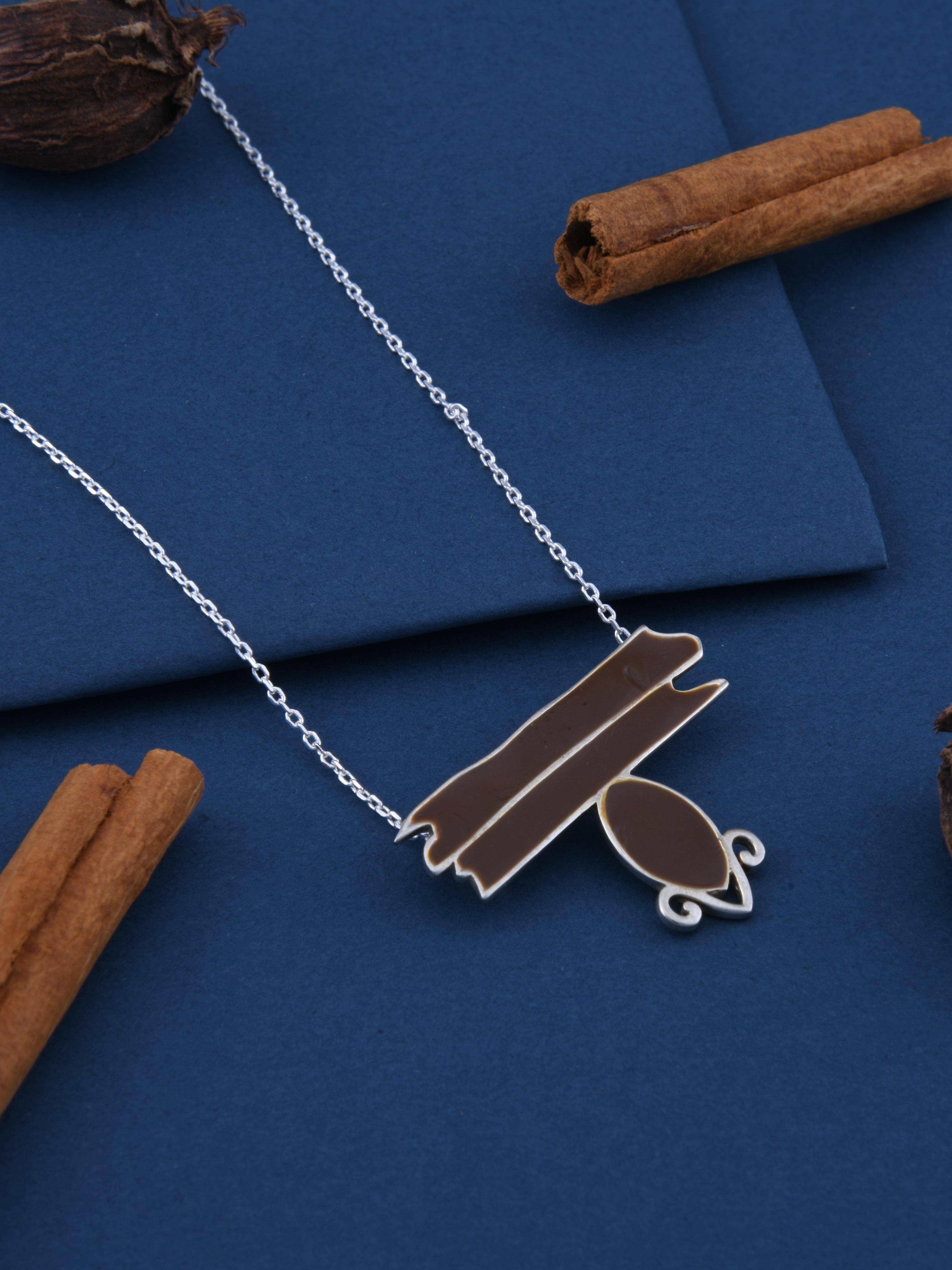 Cinnamon & Cardamom Spice Pendant Necklace