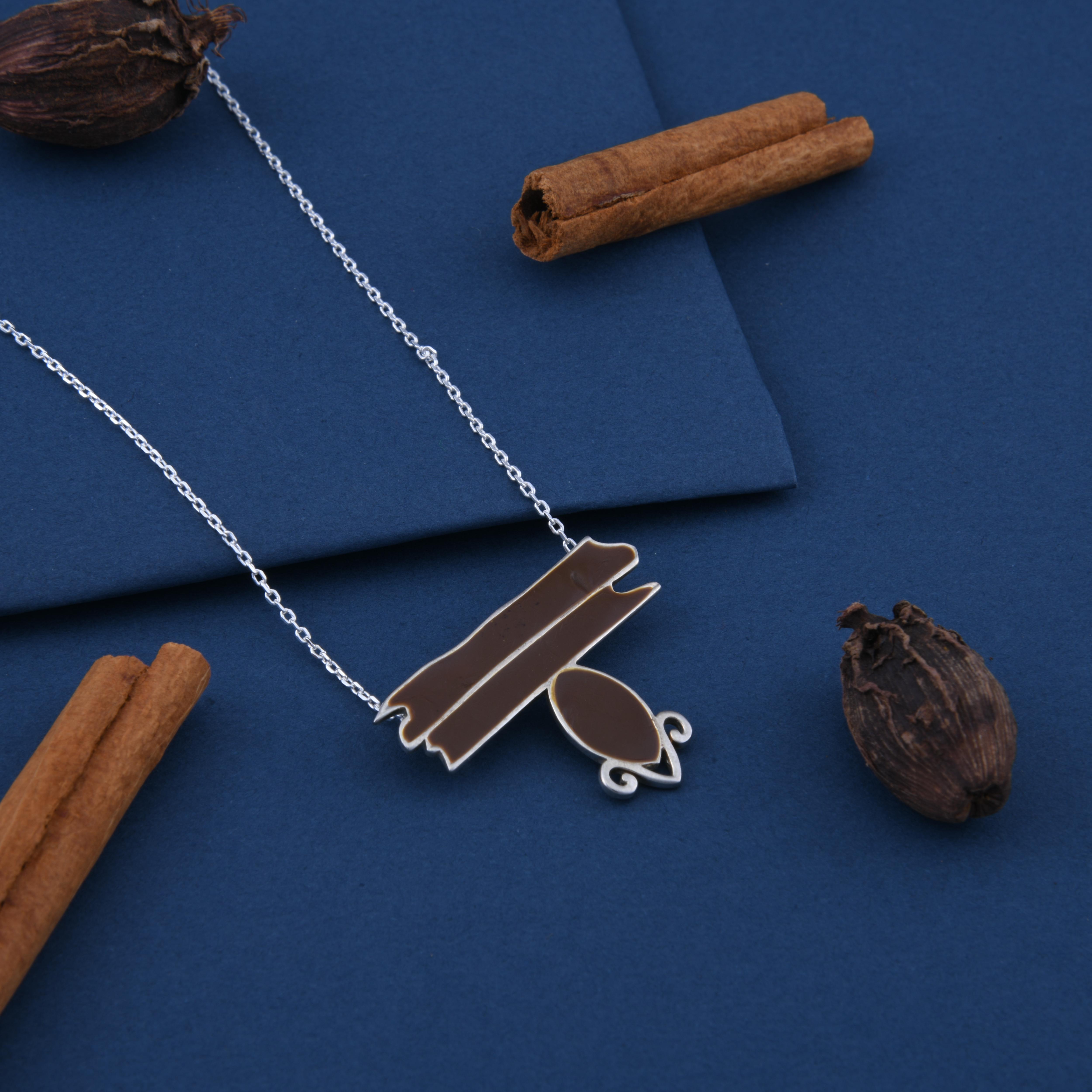 Cinnamon & Cardamom Spice Pendant Necklace