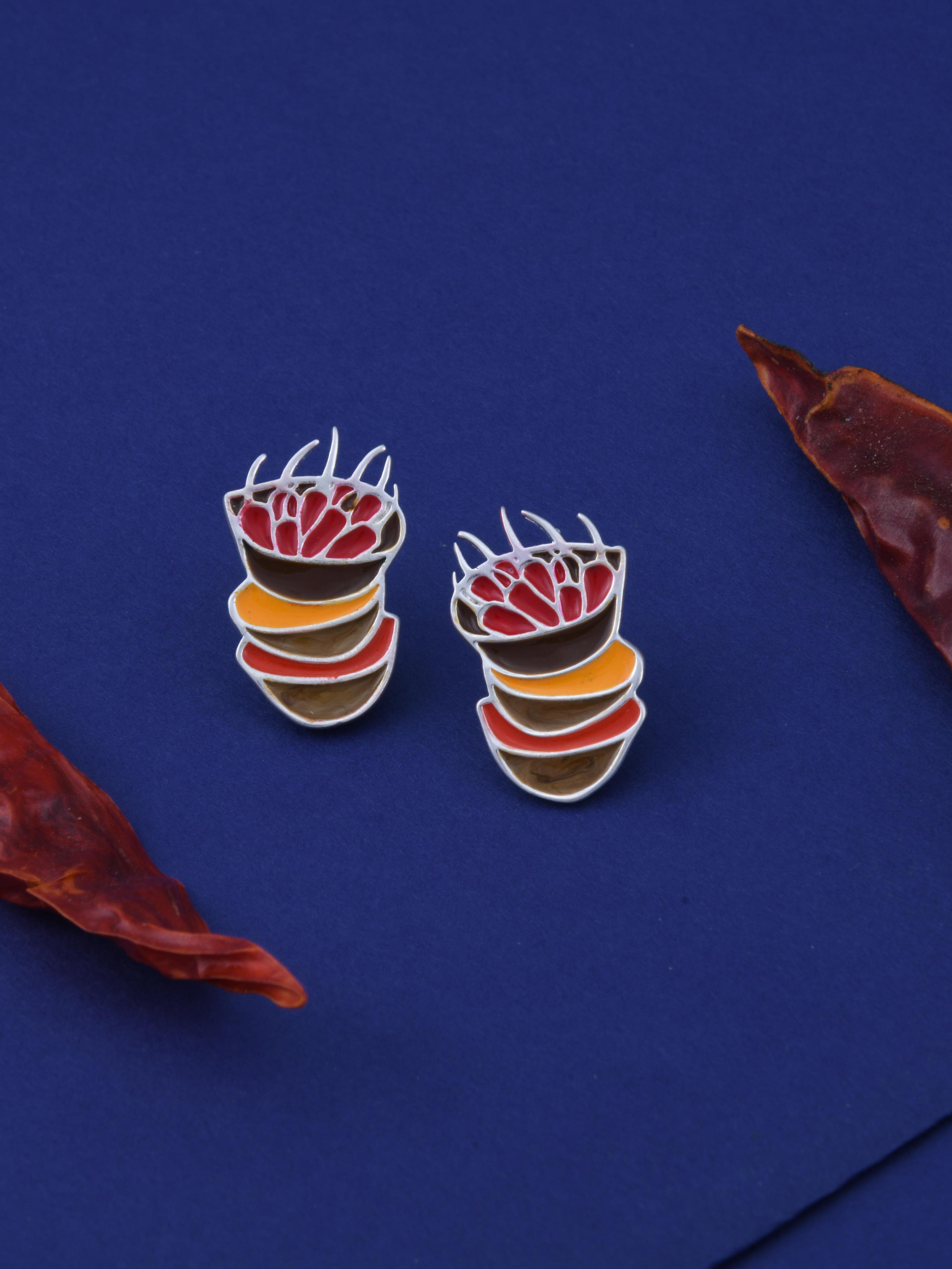 Red Chilli Basket Spice Earrings