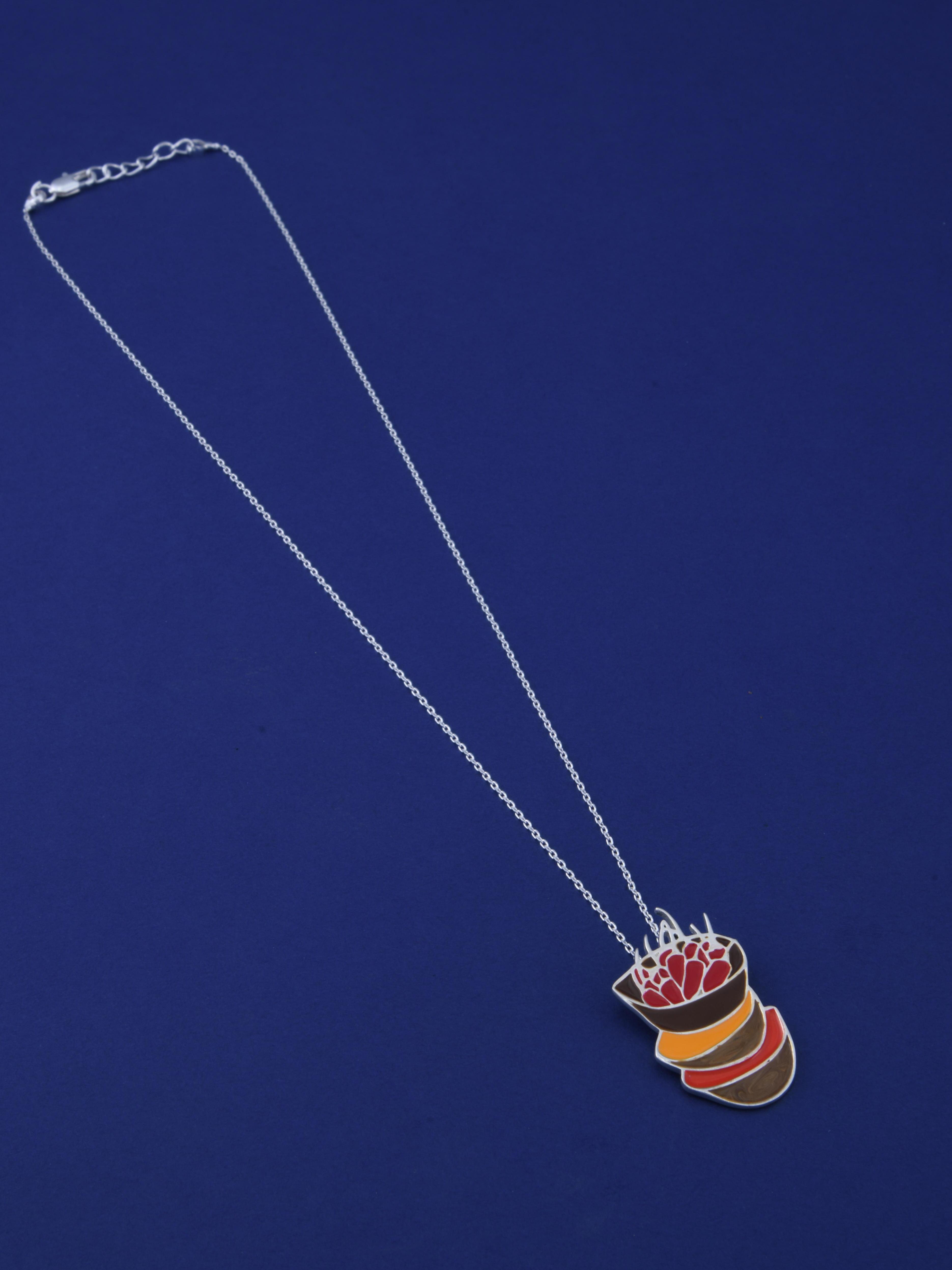 Red Chilli Basket Spice Pendant Necklace
