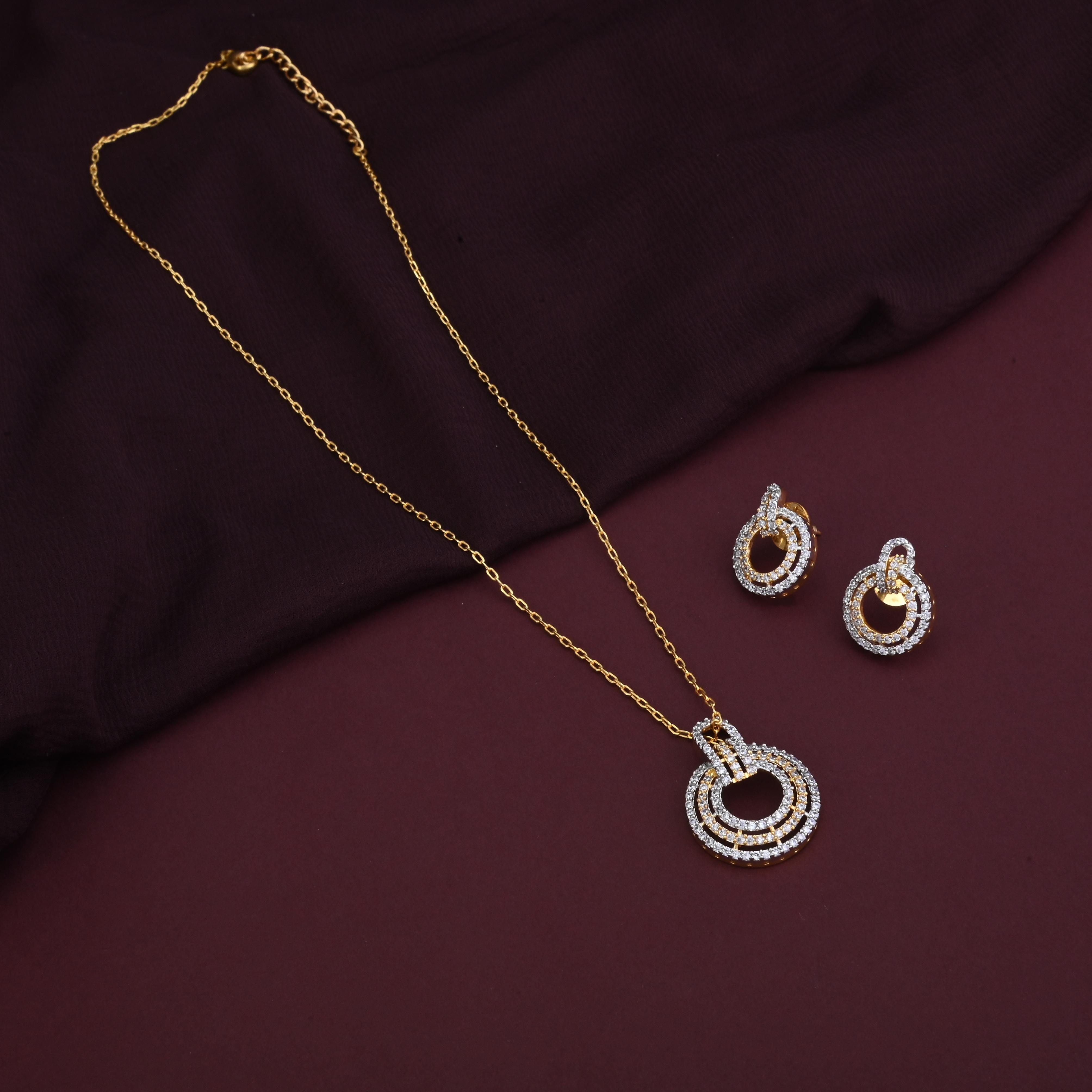 Ishika CZ Pendant Set