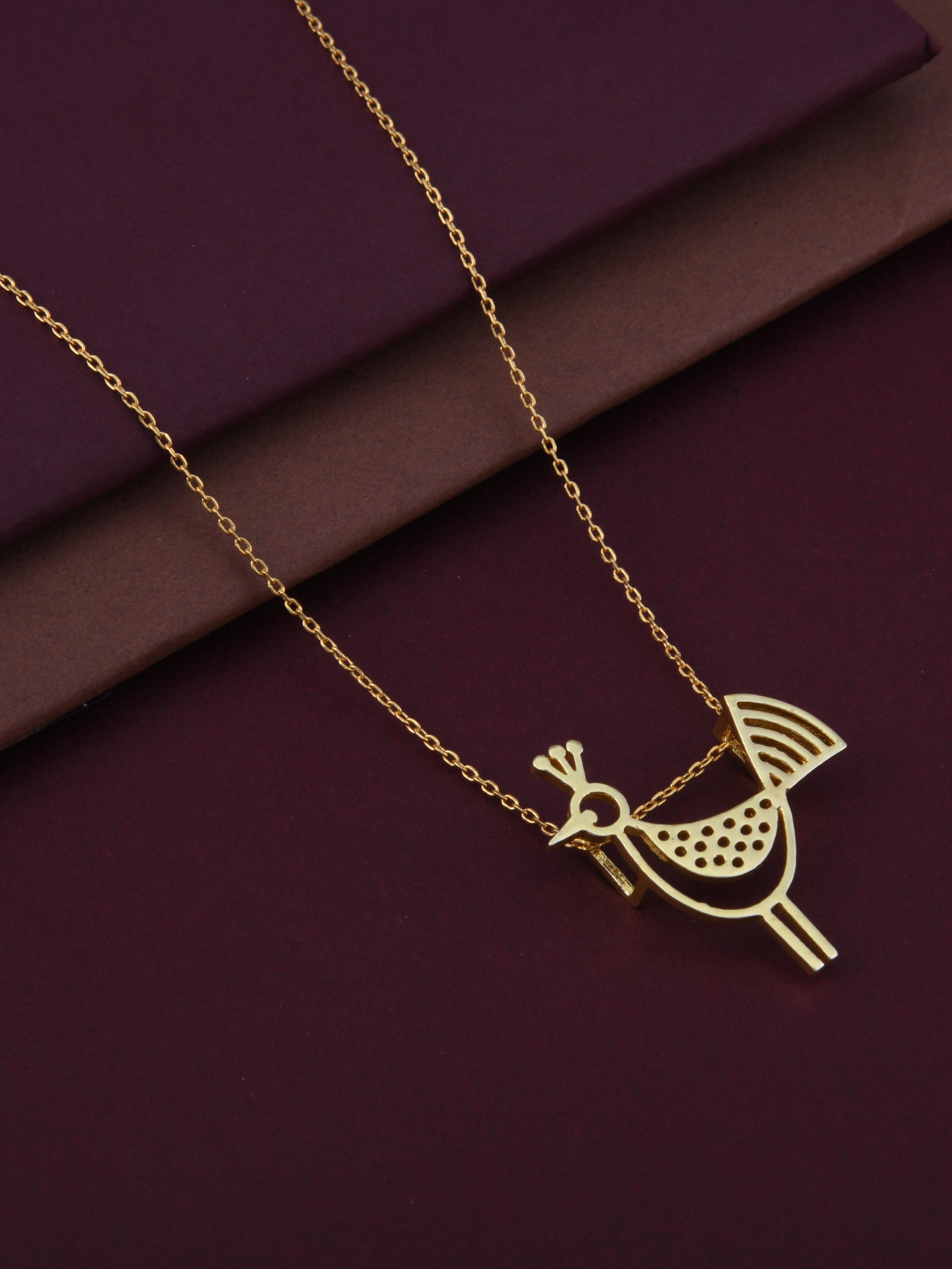Warli Bird Pendant Necklace