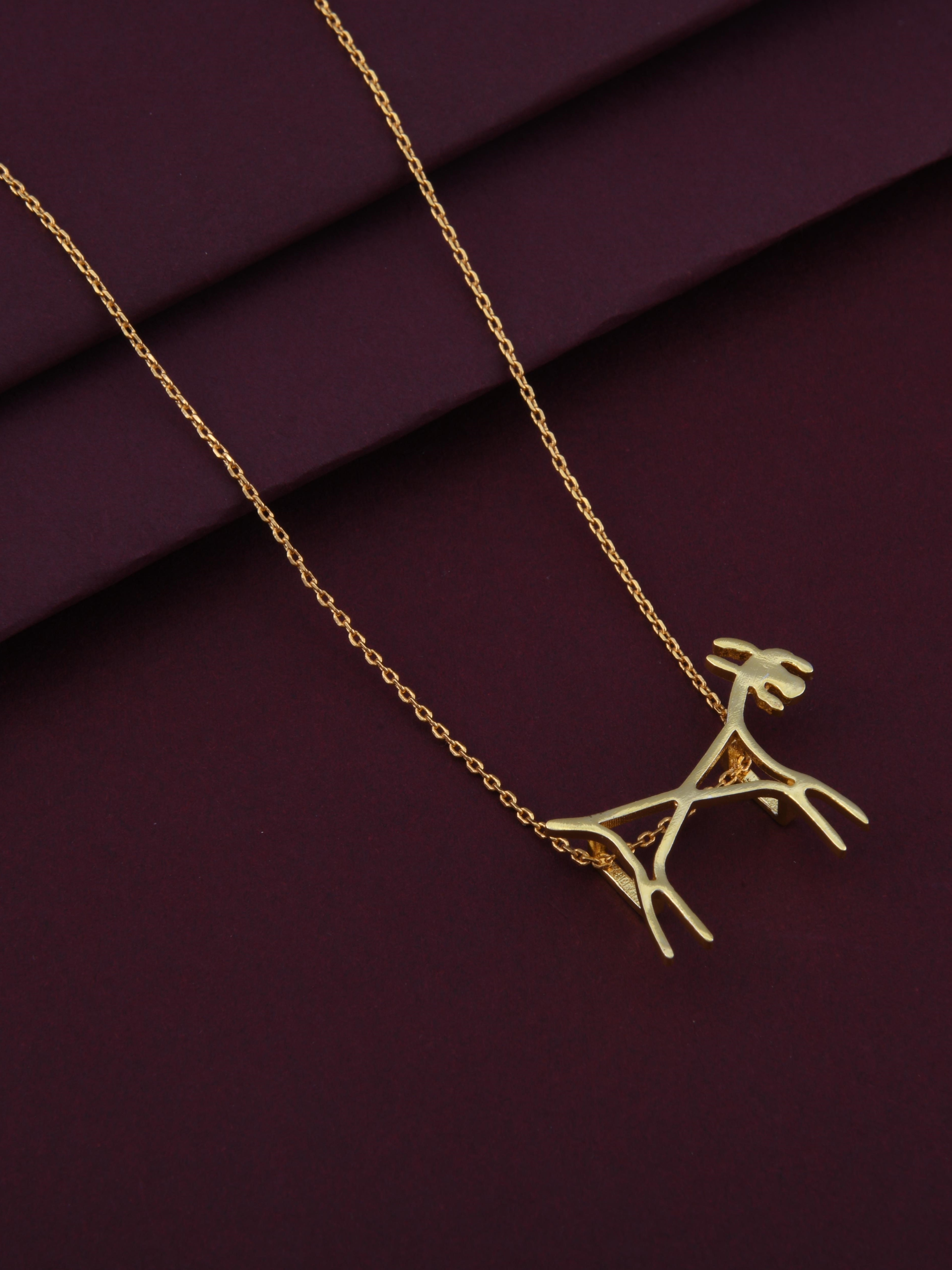 Warli Goat Pendant Necklace